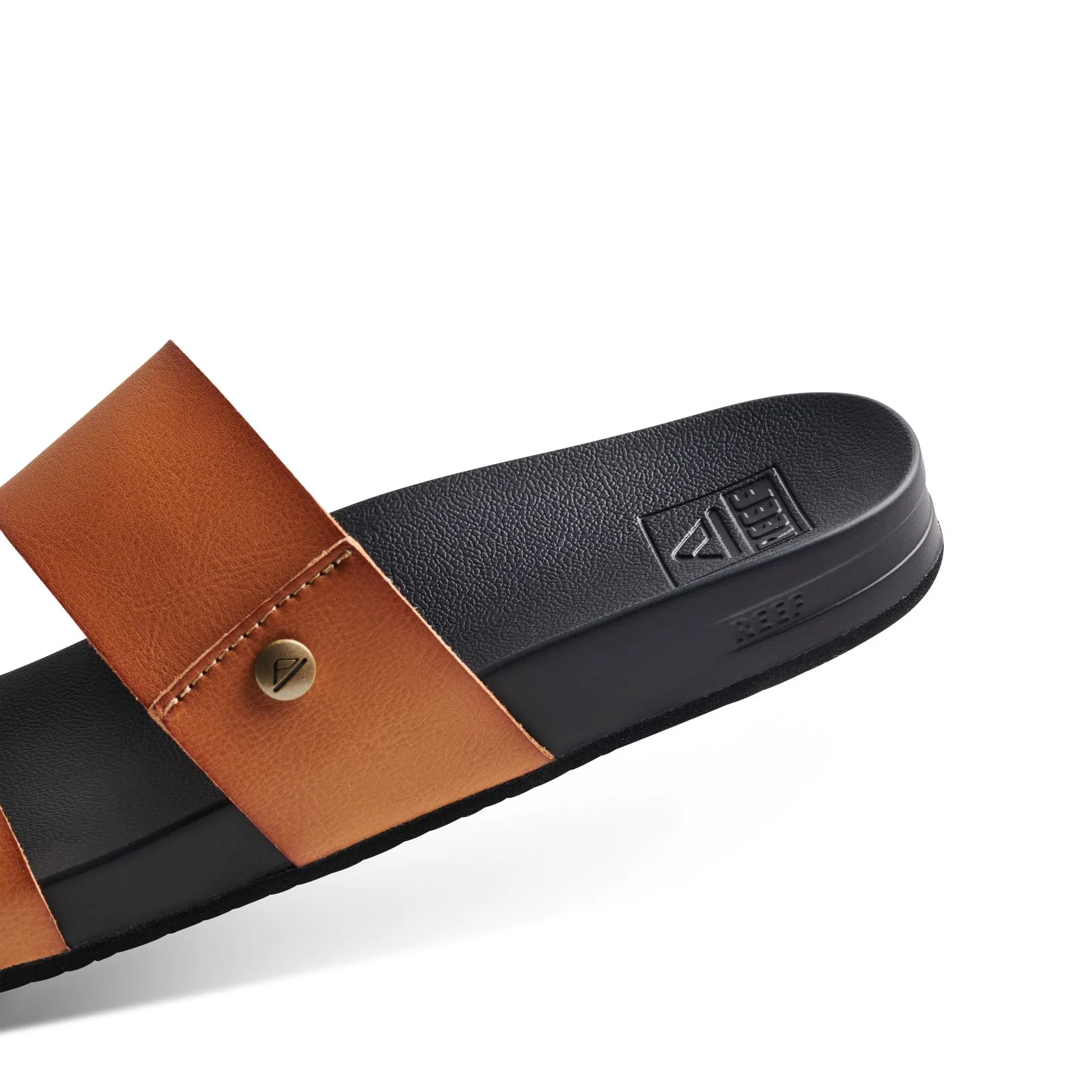 Reef Womens Cushion Vista Vegan Leather Sandals - Cognac Black - Image 10