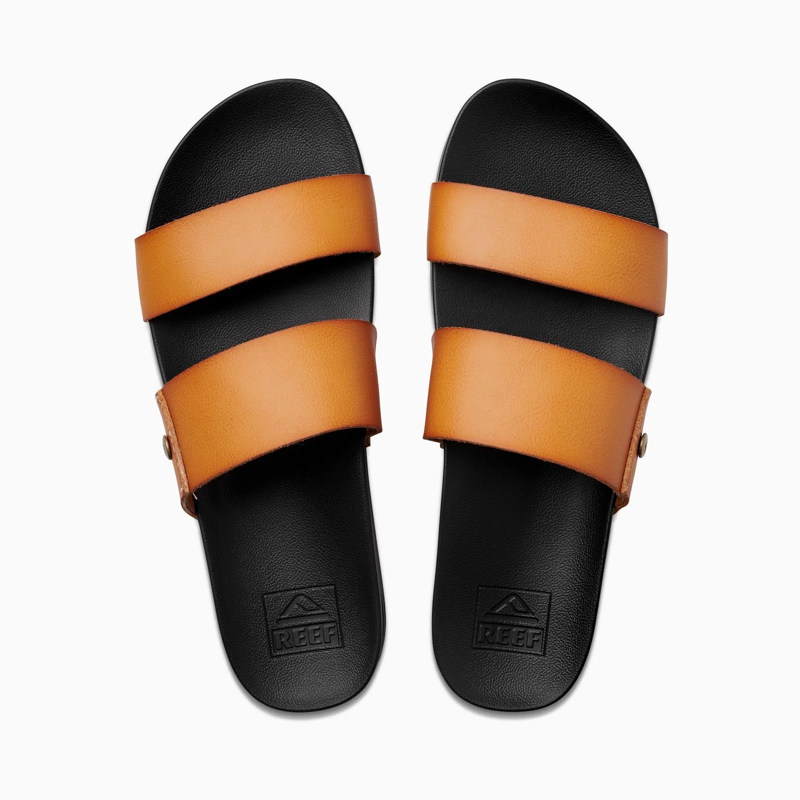 Reef Womens Cushion Vista Vegan Leather Sandals - Cognac Black - Image 6
