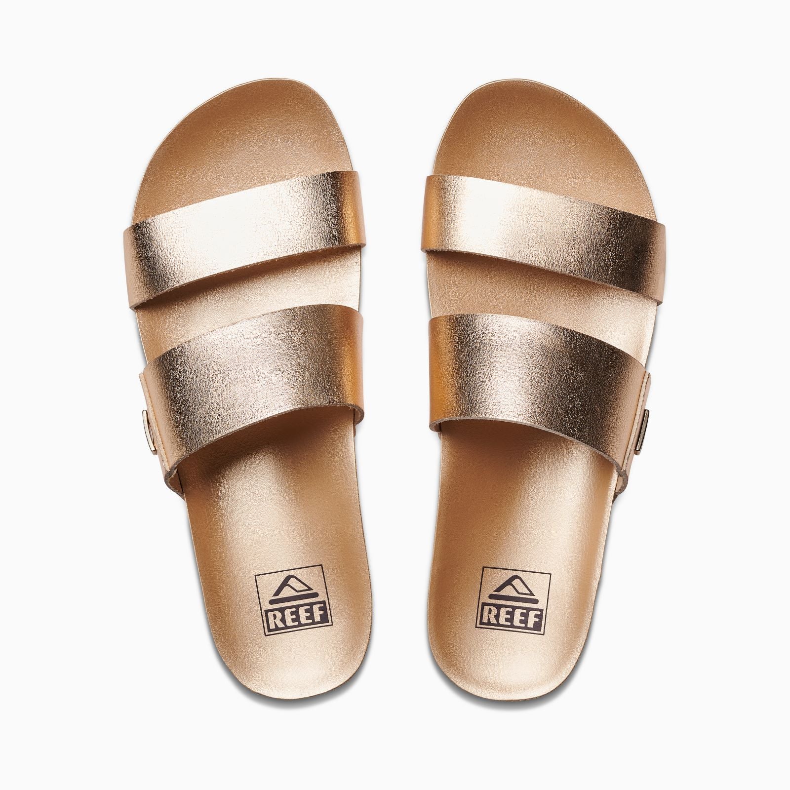 Reef Womens Cushion Vista Vegan Leather Sandals - Cognac Black - Image 7