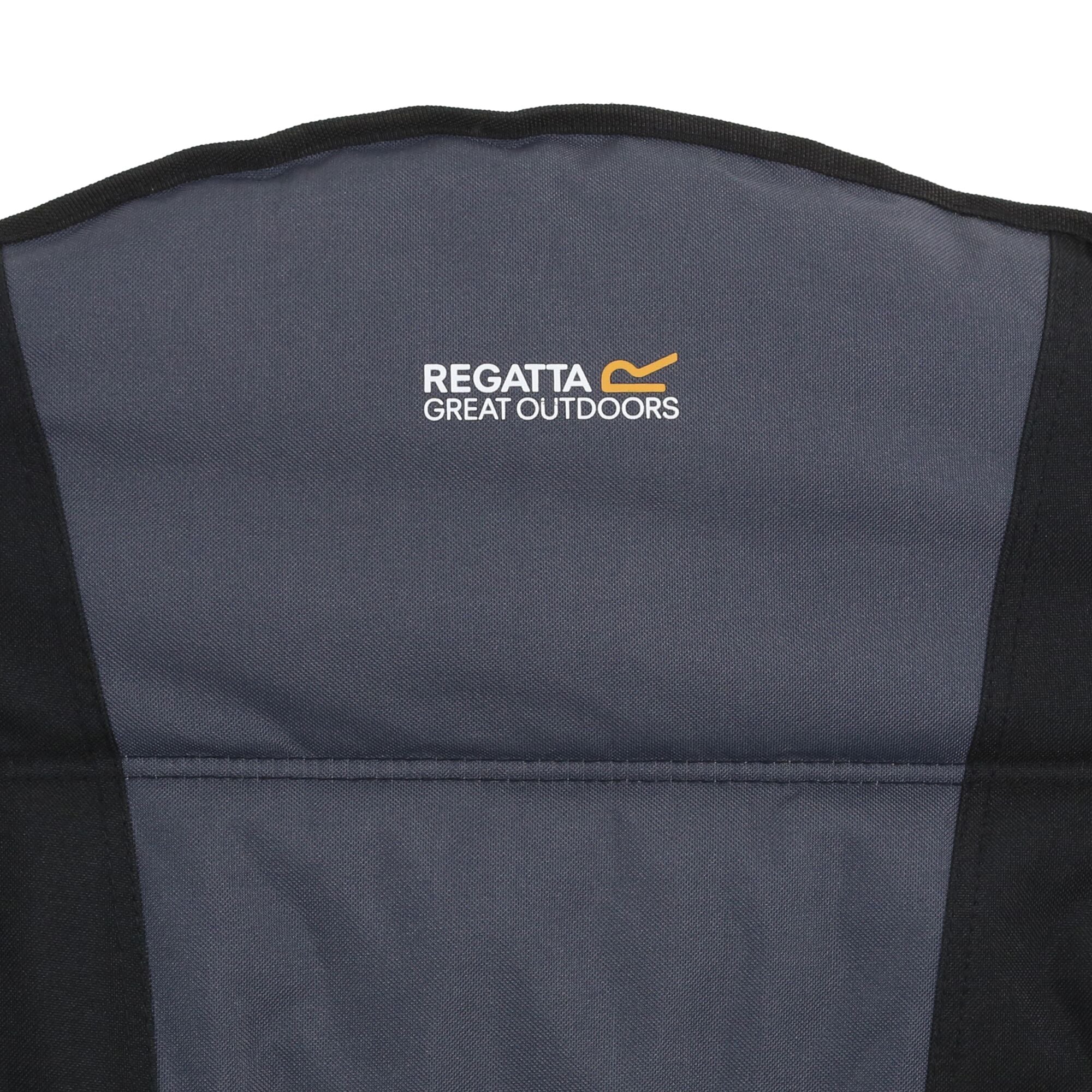 Regatta Forza Reinforced Folding Chair - Black/Seal Grey - One Size - Image 4