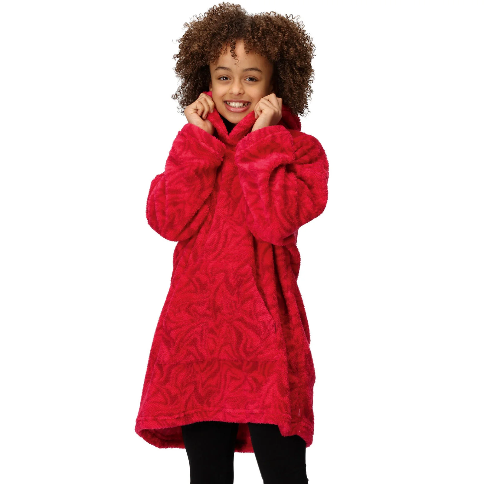 Regatta Kids Cosy Borg Fleece Oversized Hoodie Wearable Blanket - Image 3