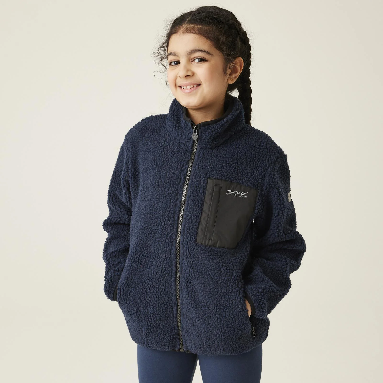 Regatta Kids Frankie Full Zip Outdoor Borg Fleece Jacket - Image 2