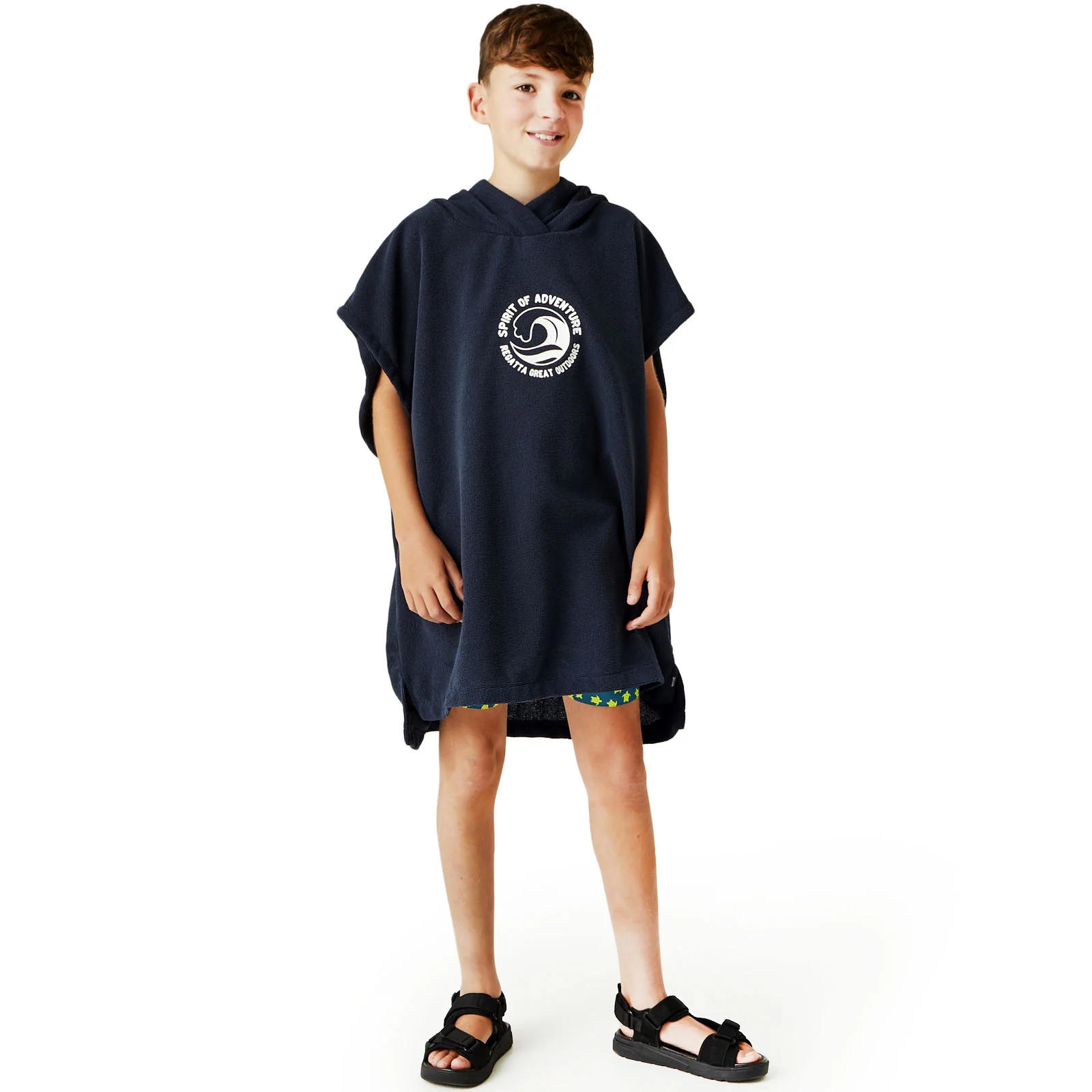 Regatta Kids Hooded Surf Surfing Swim Swimming Beach Towel Poncho - Image 12