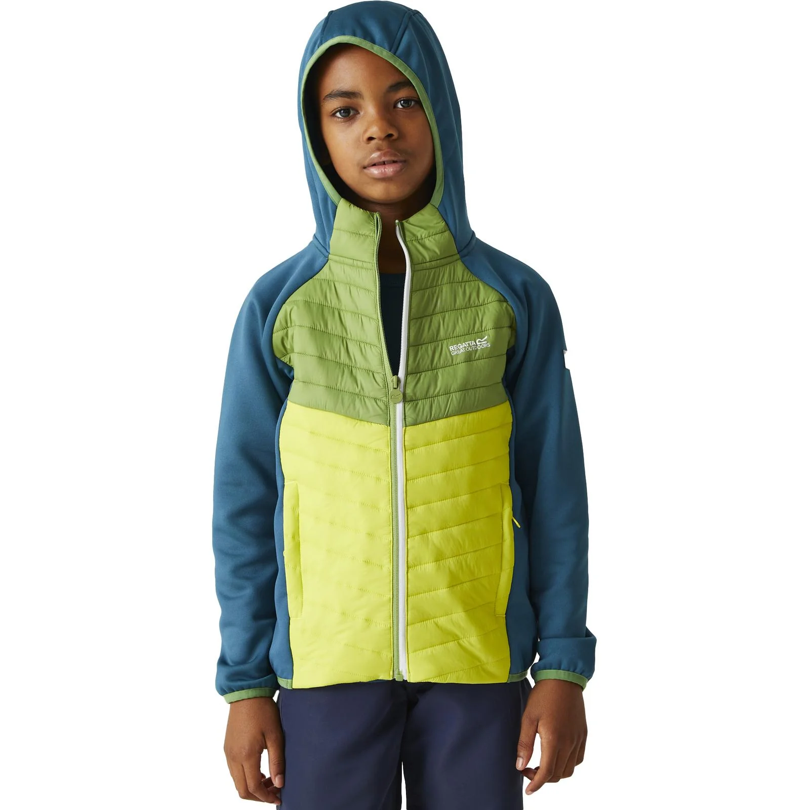 Regatta Kids Kielder Hybrid VIII Hooded Outdoor Walking Hiking Softshell Jacket - Image 52