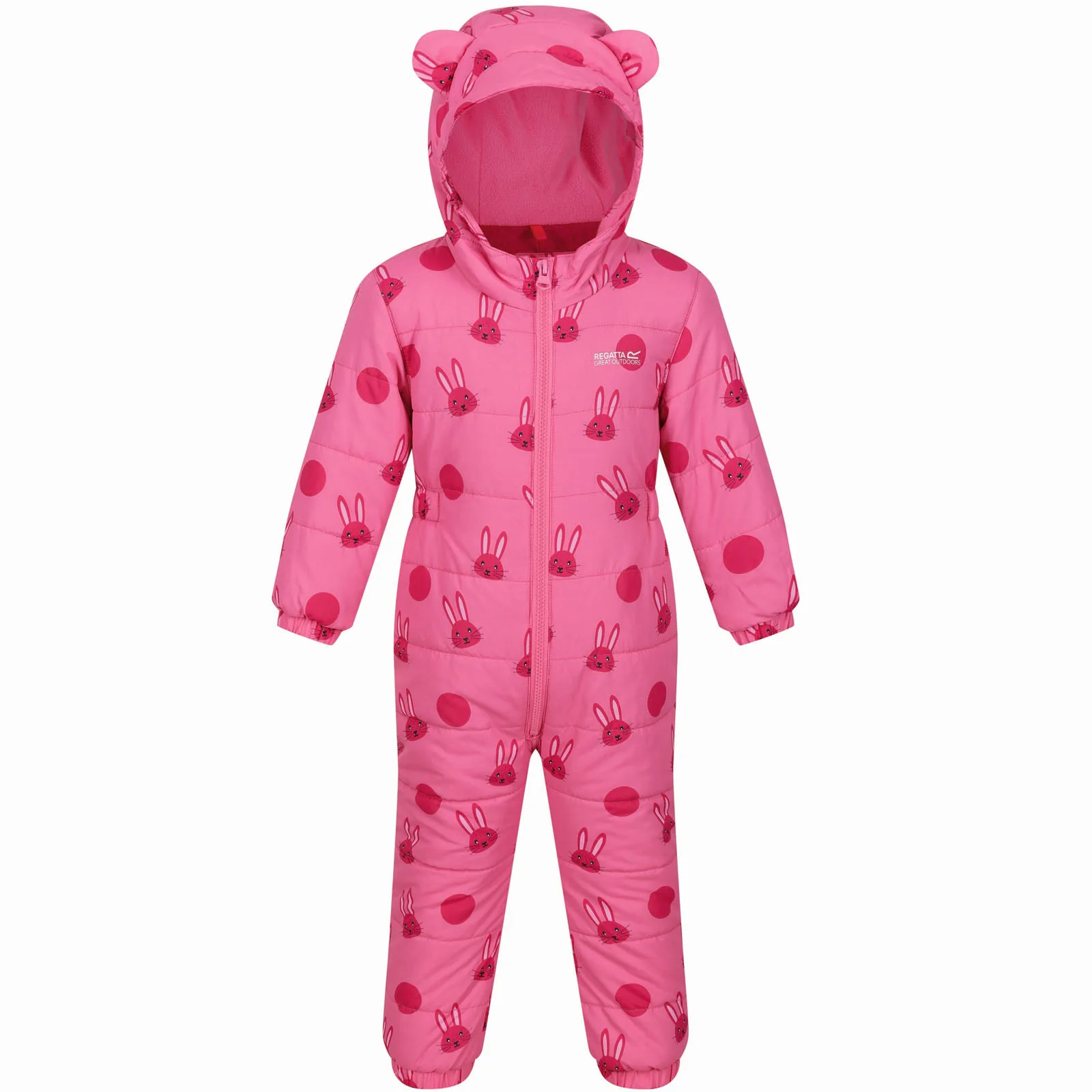 Regatta Kids Penrose Fullzip Insulated Fleece Lined Hood Puddle Suit - Image 4