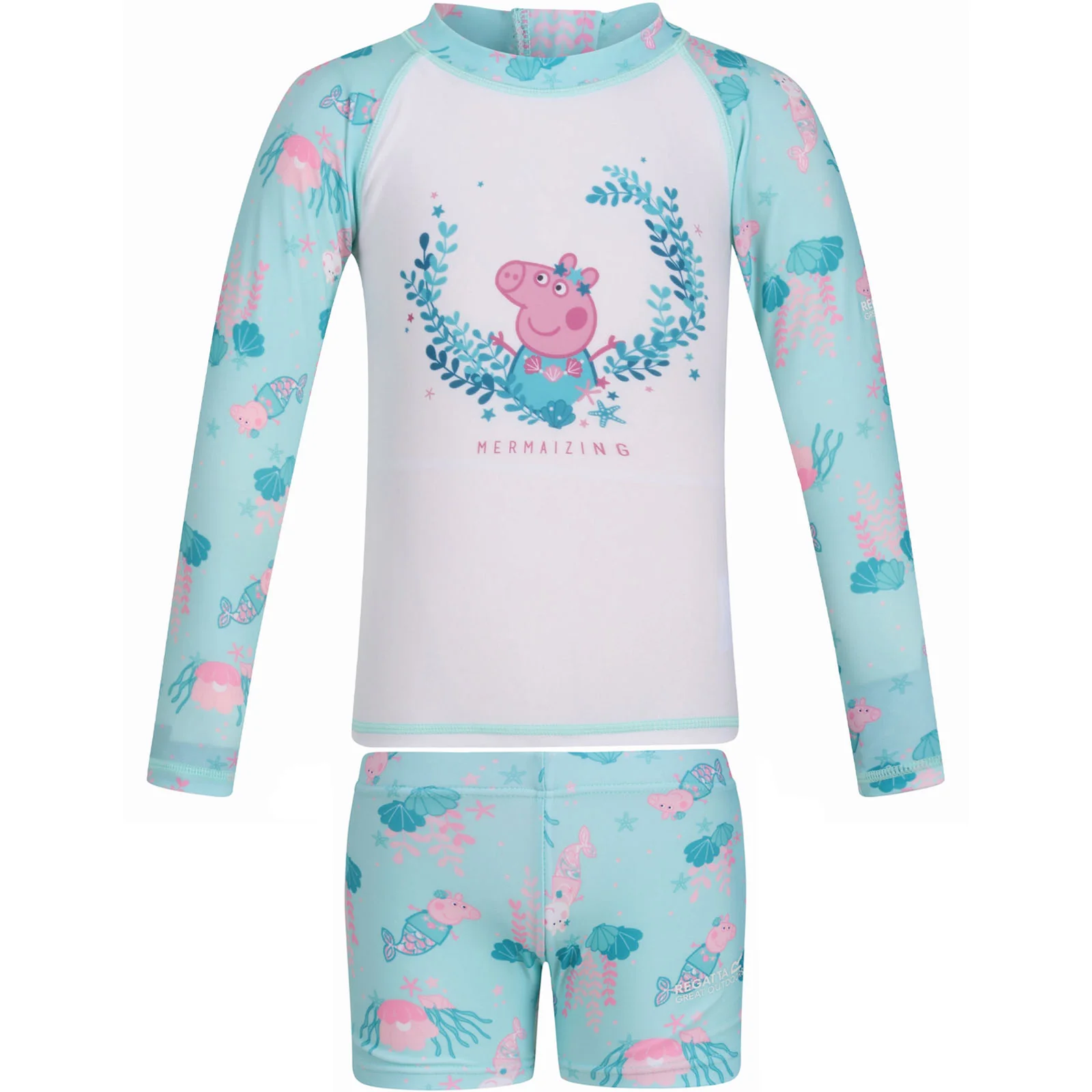 Regatta Kids Peppa Pig Long Sleeve Rash Suit Set - Image 3
