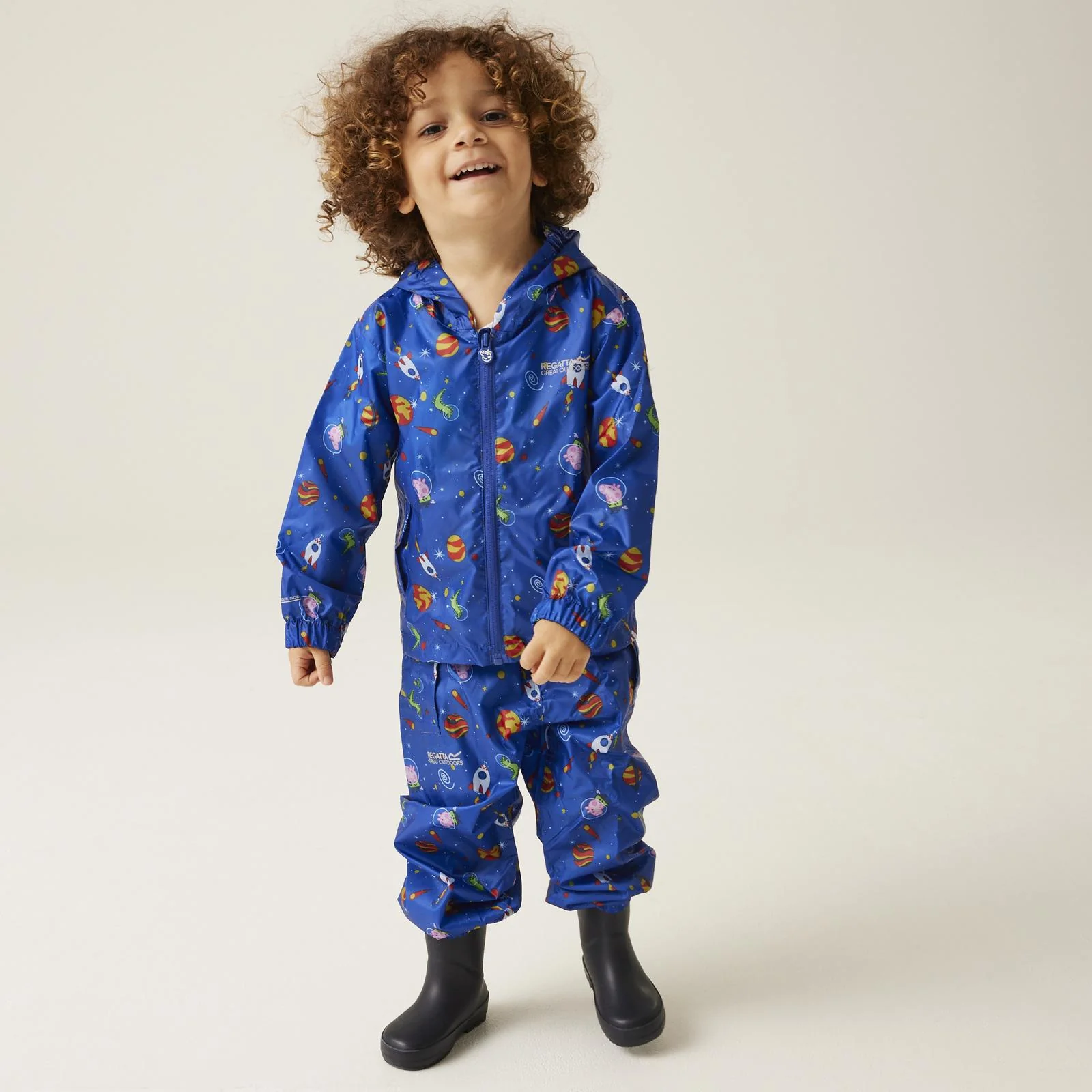 Regatta Kids Peppa Pig Waterproof Pack-It Zip Up Jacket - Image 5