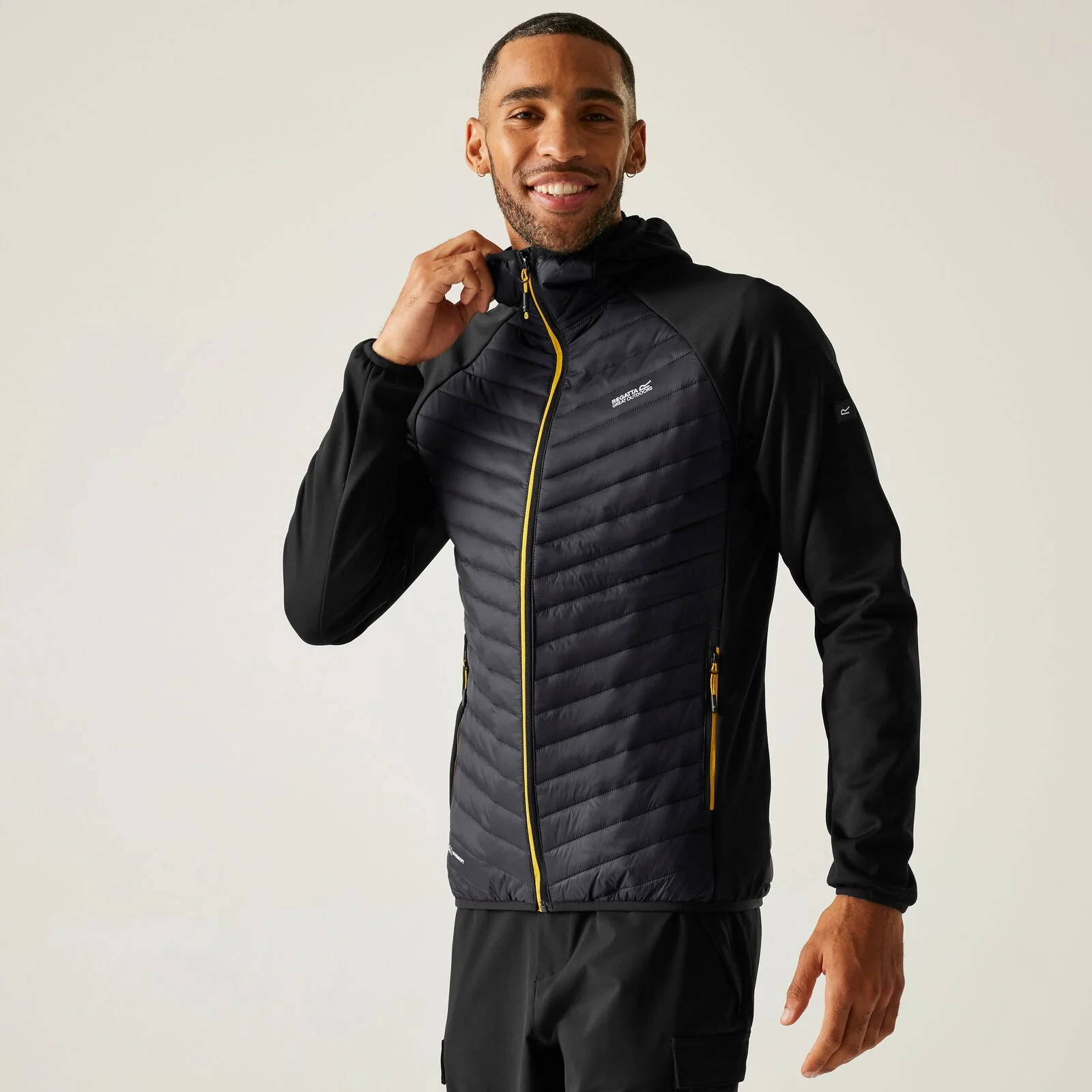 Regatta Mens Andreson Hybrid Hooded Padded Jacket - Image 7