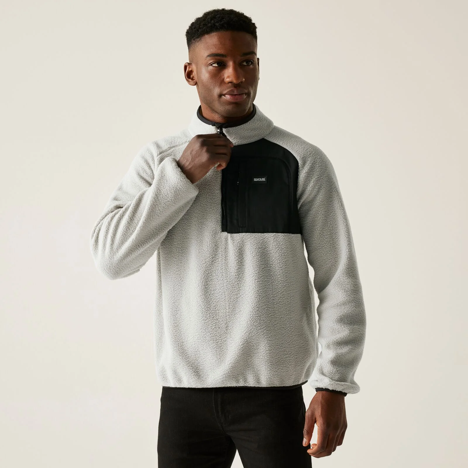 Regatta Mens Frankie Borg Half Zip Fleece - Image 2