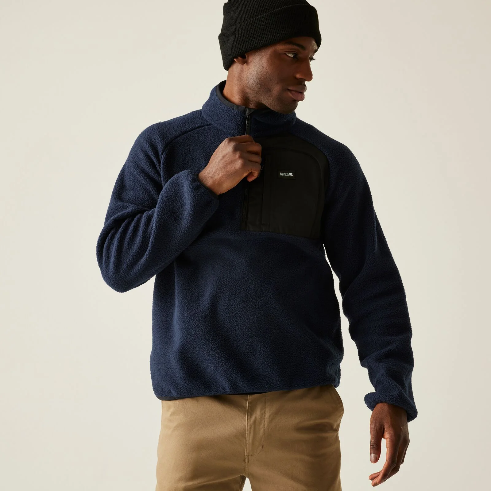 Regatta Mens Frankie Borg Half Zip Fleece - Image 3