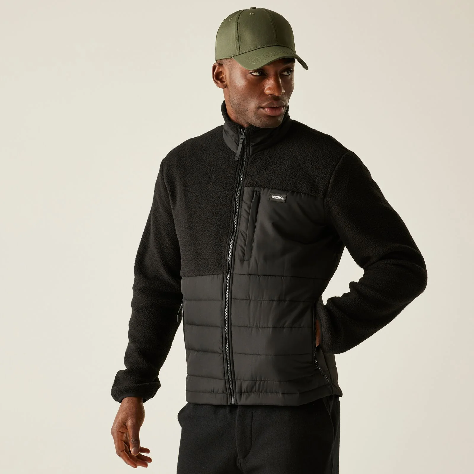 Regatta Mens Frankie Borg Hybrid Full Zip Fleece - Image 3