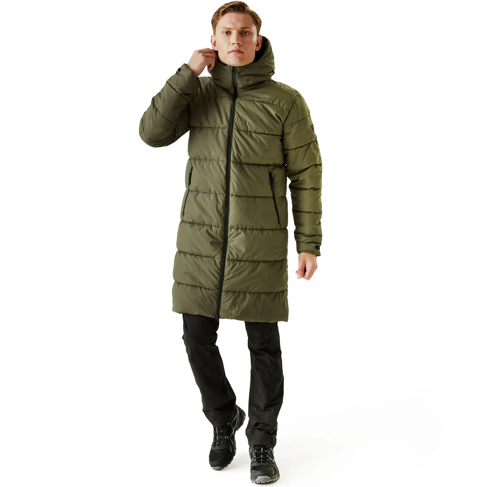Regatta Mens Hallin II Hooded Quilted Padded Longline Jacket - Image 11