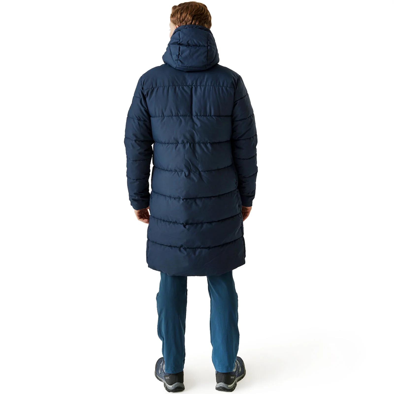 Regatta Mens Hallin II Hooded Quilted Padded Longline Jacket - Image 8
