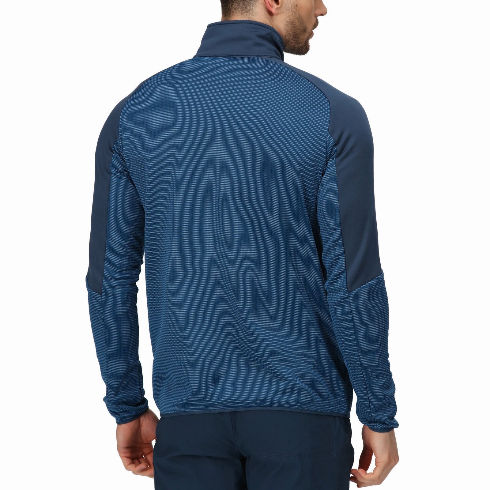 Regatta Mens Highton III Half Zip Pullover Fleece - Blue - Image 2