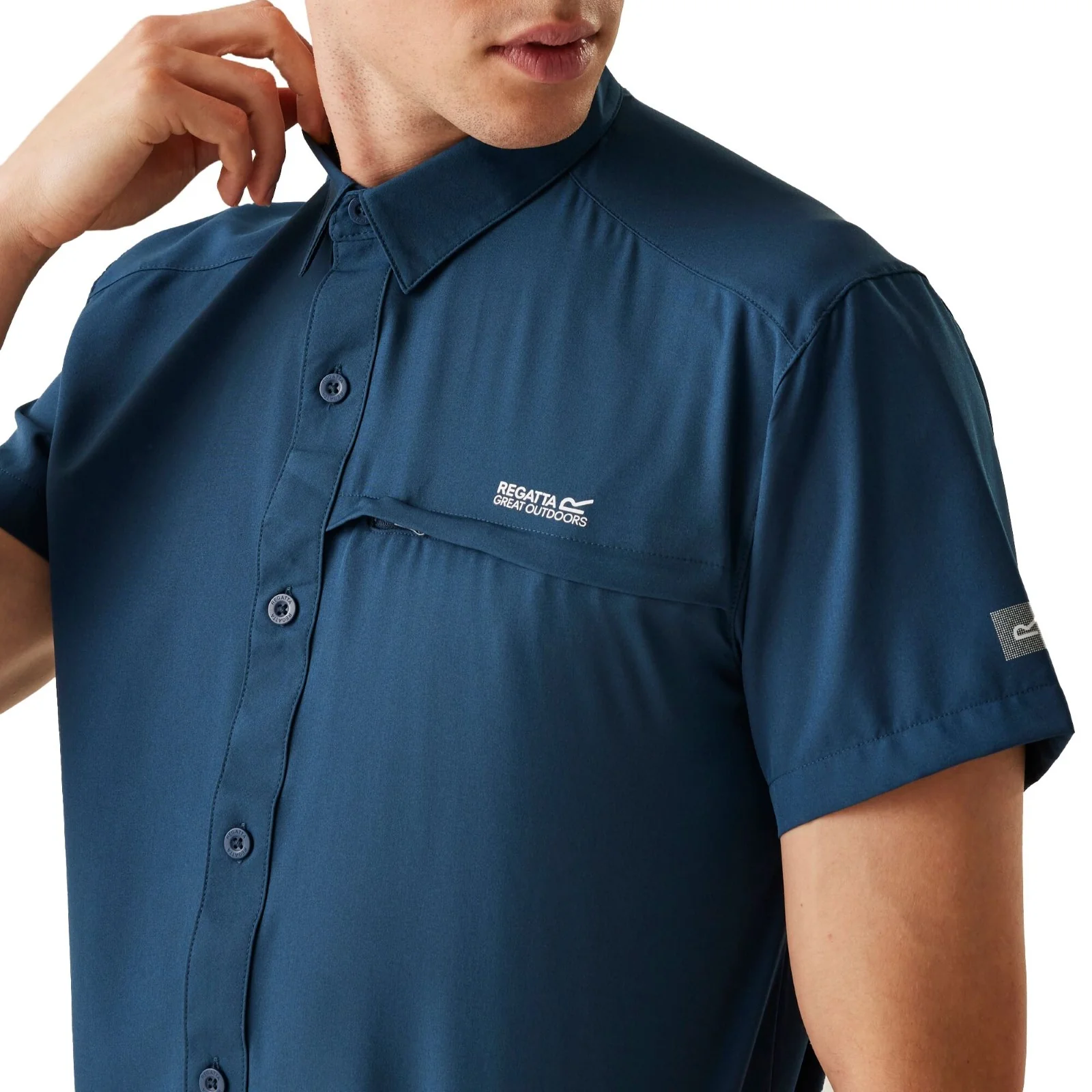 Regatta Mens Insect Repellent Packable Short Sleeve Shirt - Image 13