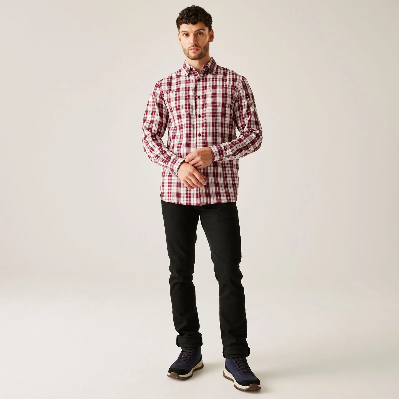 Regatta Mens Lance Checked Long Sleeve Shirt - Image 7