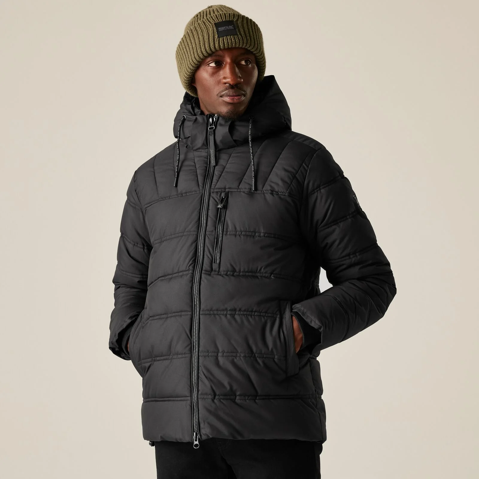 Regatta Mens Leeshaw Hooded Padded Jacket - Image 2