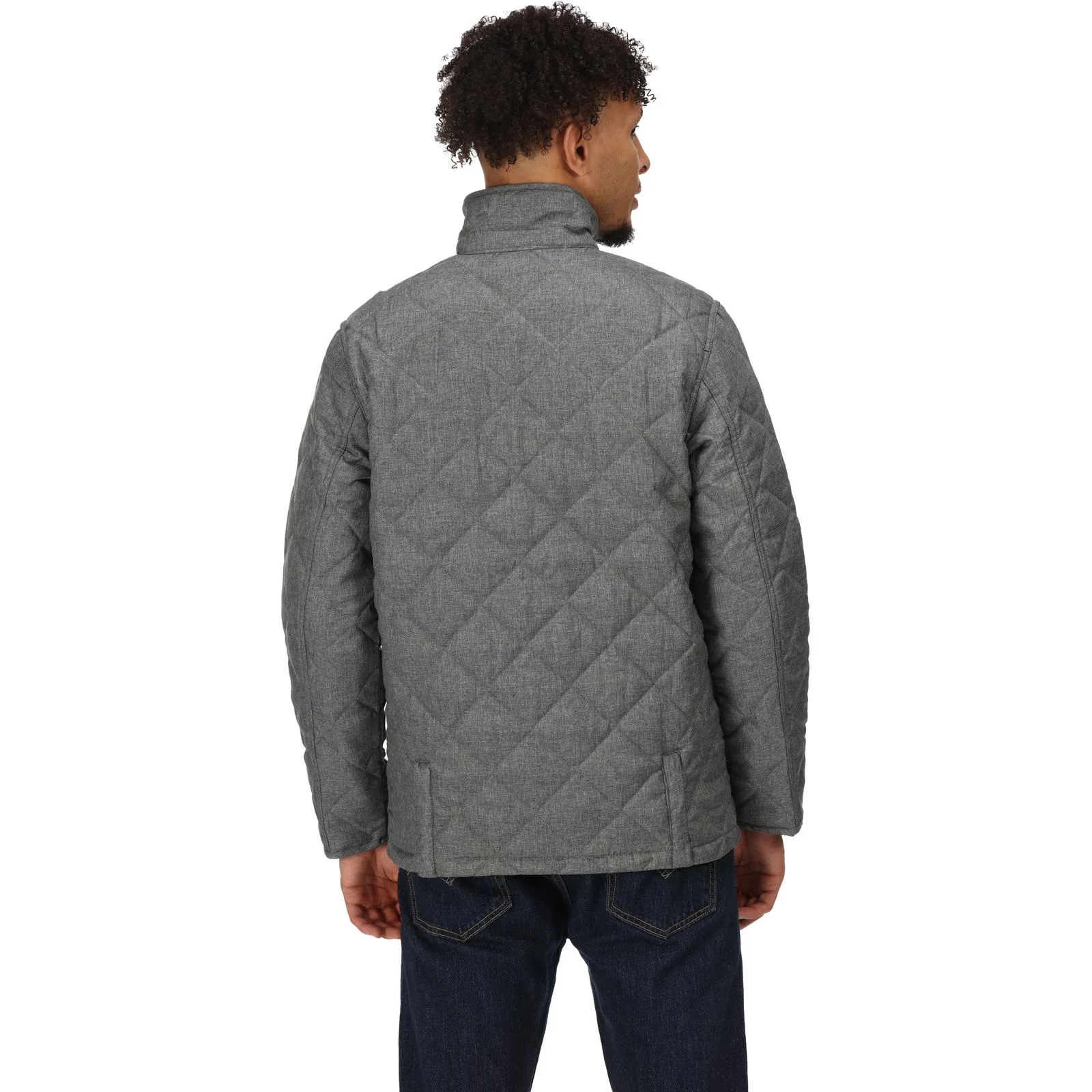 Regatta Mens Londyn Quilted Jacket - Navy - Image 4