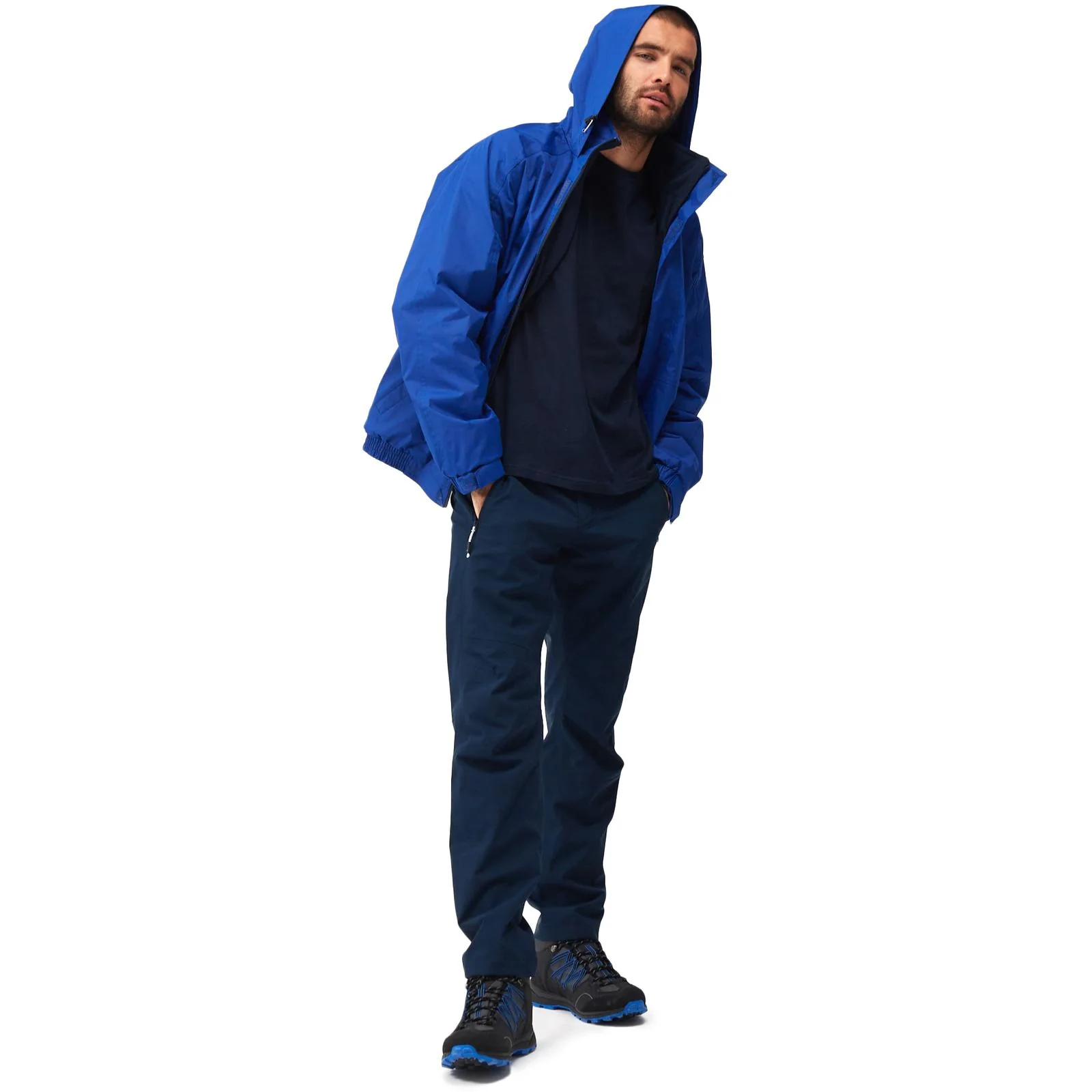 Regatta Mens Niviston Hooded Waterproof Walking Jacket - Navy - Image 18