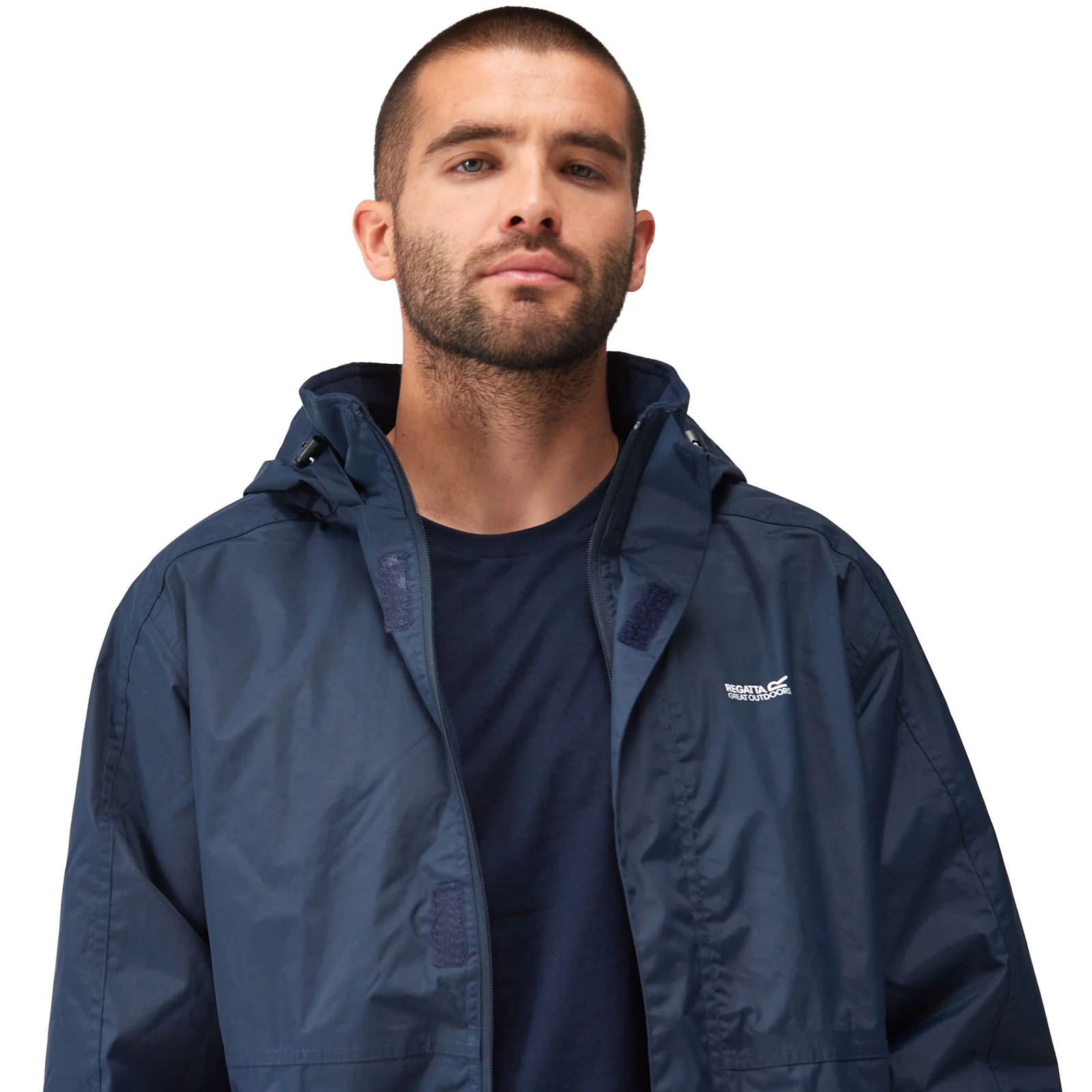 Regatta Mens Niviston Hooded Waterproof Walking Jacket - Navy - Image 8