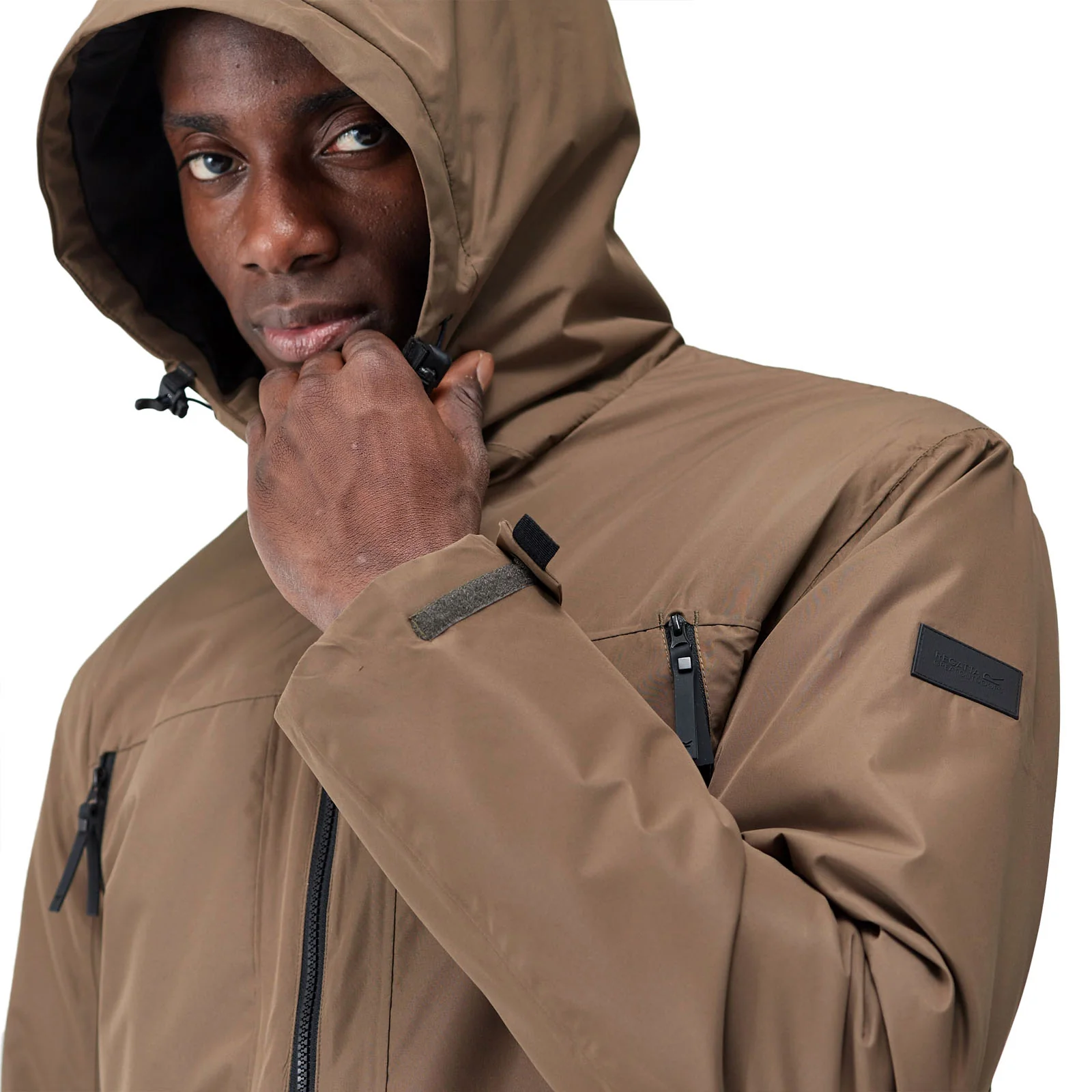 Regatta Mens Salinger II Waterproof Parka Jacket - Crocodile - Image 6