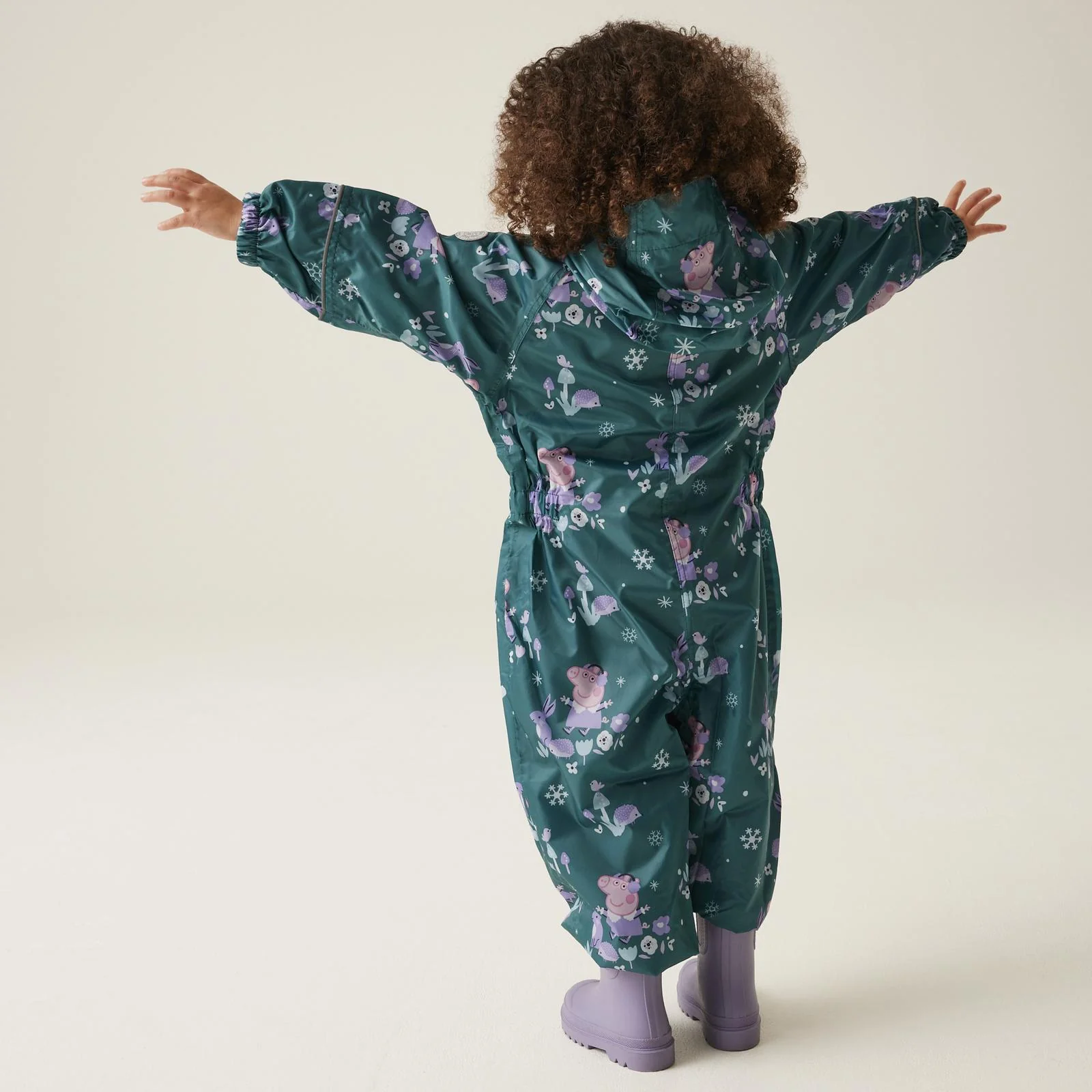 Regatta Kids Peppa Pig Pobble Print Waterproof Puddle Suit - Image 30