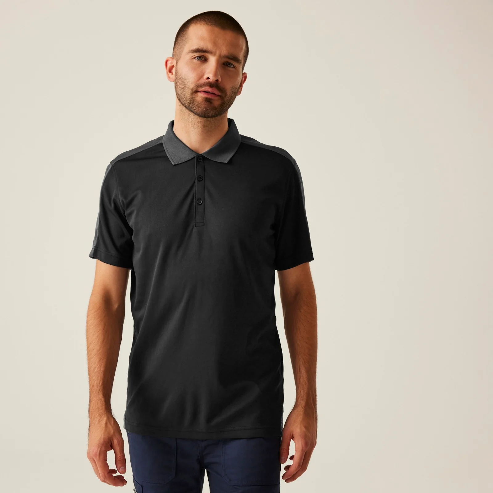 Regatta Professional Mens Contrast Coolweave Quick Wicking Short Sleeve Polo Shirt - Image 3