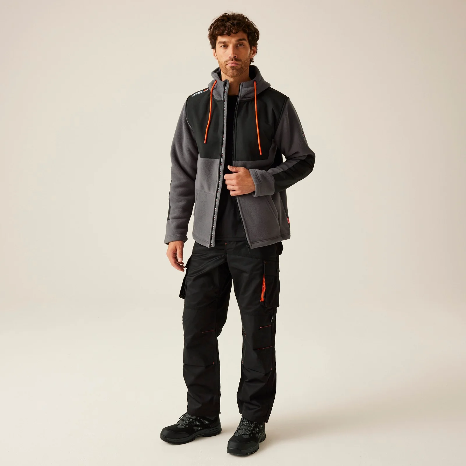 Regatta Professional Mens Garrison Hooded Full Zip Fleece - Image 3