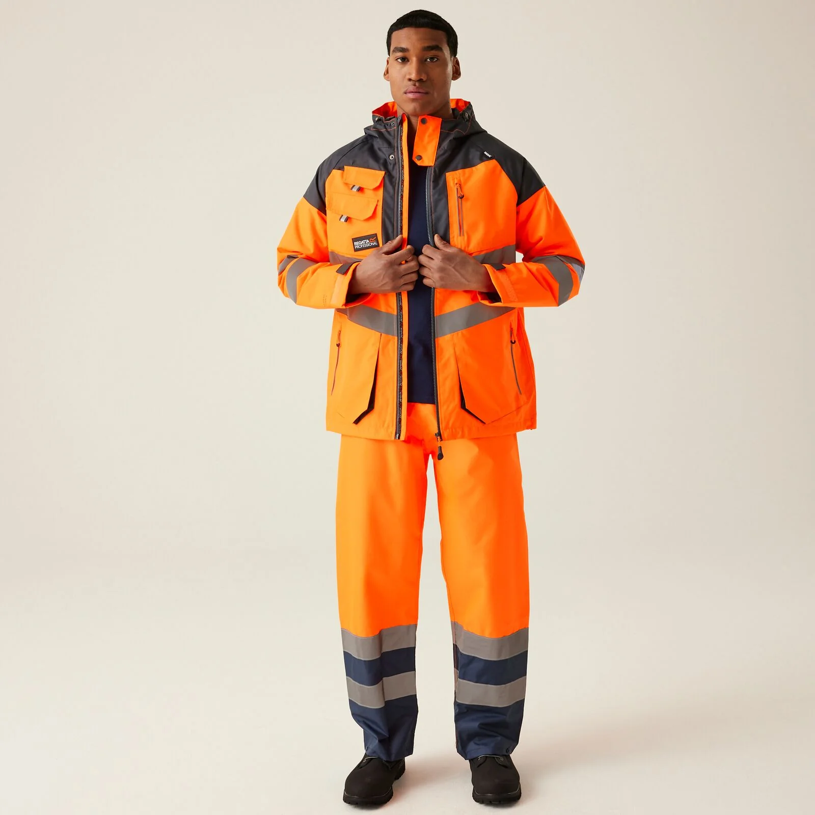Regatta Professional Mens HI-VIS Tactical Waterproof Jacket - Image 6