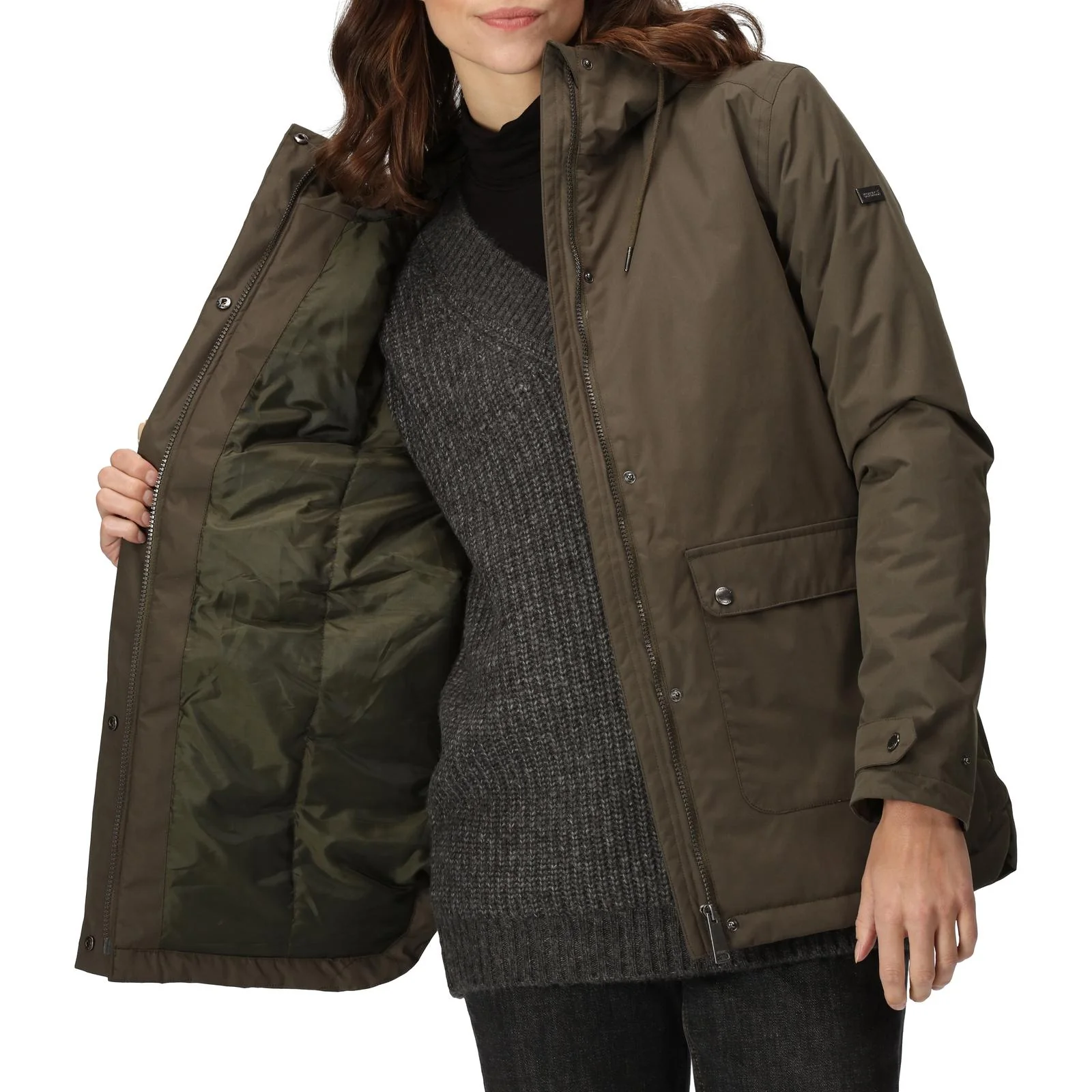 Regatta Womens Broadia Waterproof Hooded Jacket Coat - Image 43