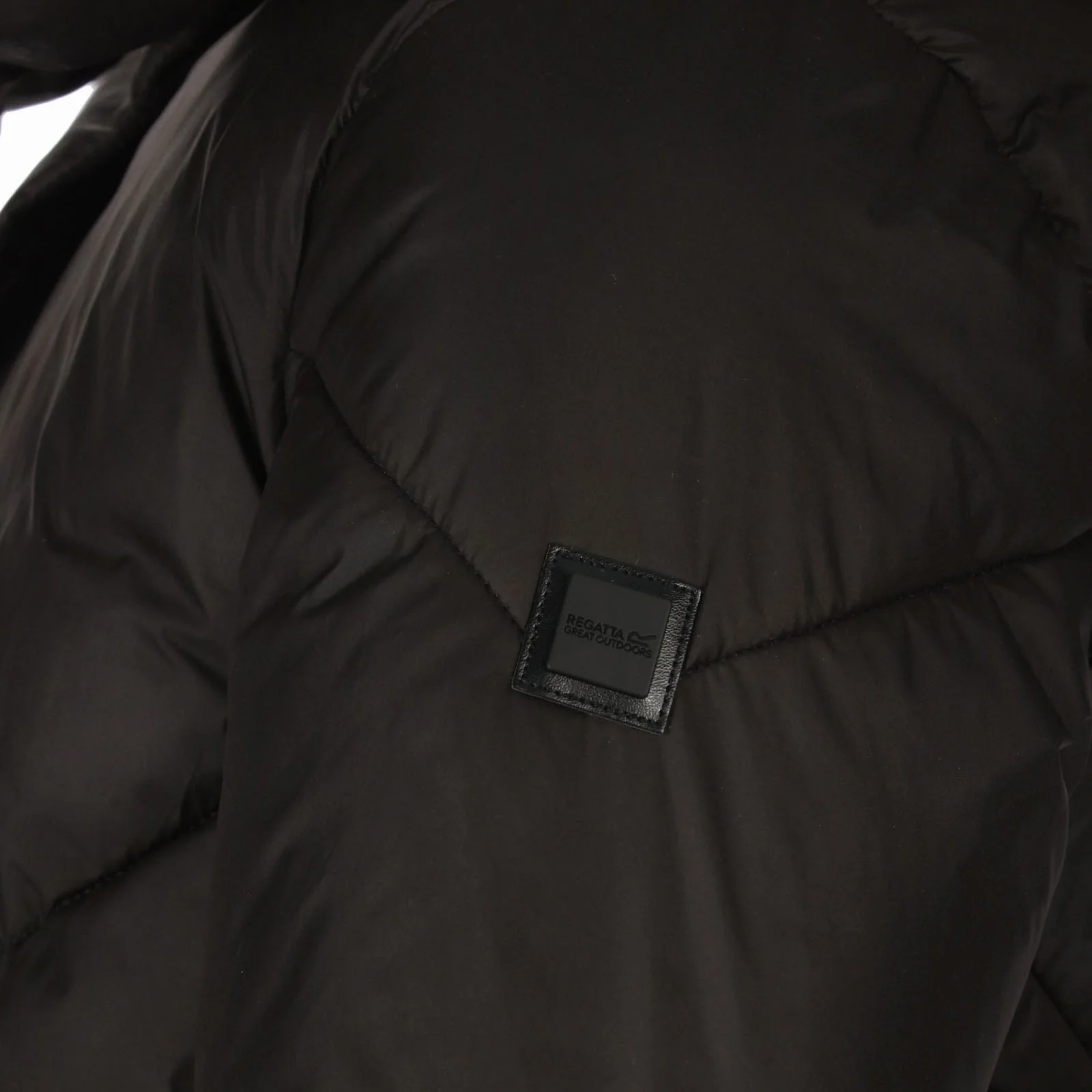 Regatta Womens Longley Longline Quilted Jacket - Black - Image 4