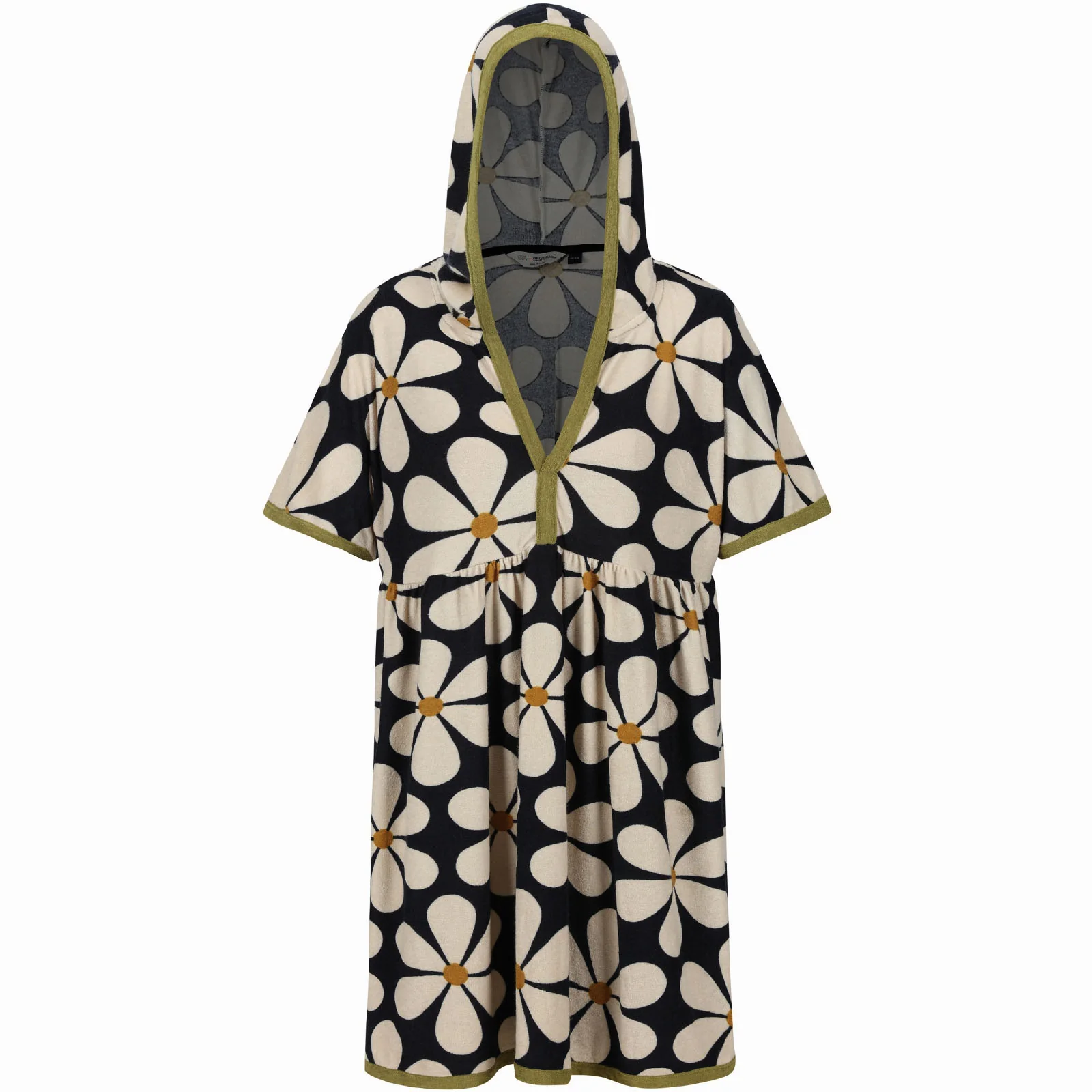 Regatta Womens Orla Kiely Bold Pattern Hooded Beach Towelling Dress - Image 3