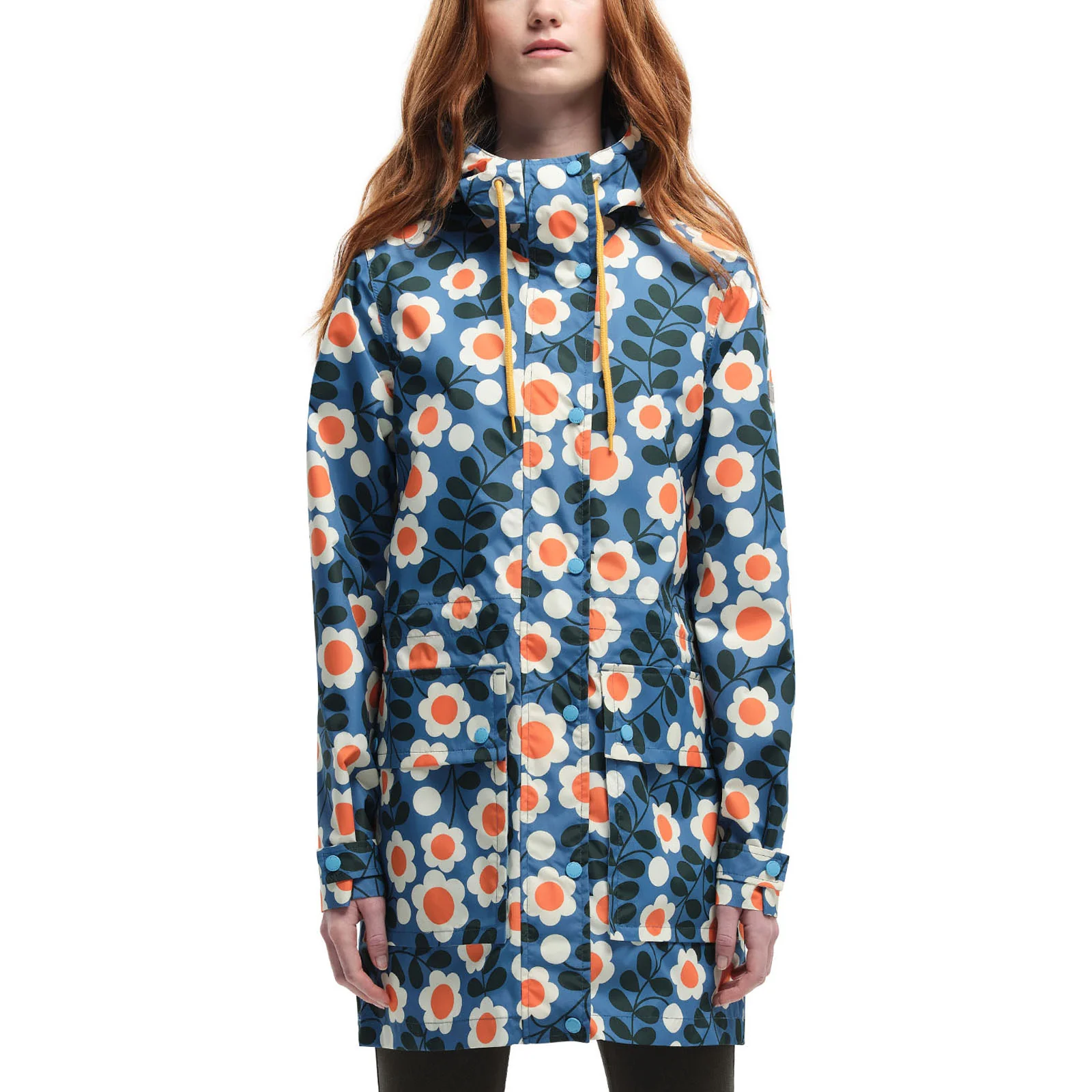 Regatta Womens Orla Kiely Long Line Waterproof Rain Jacket Coat - Image 3