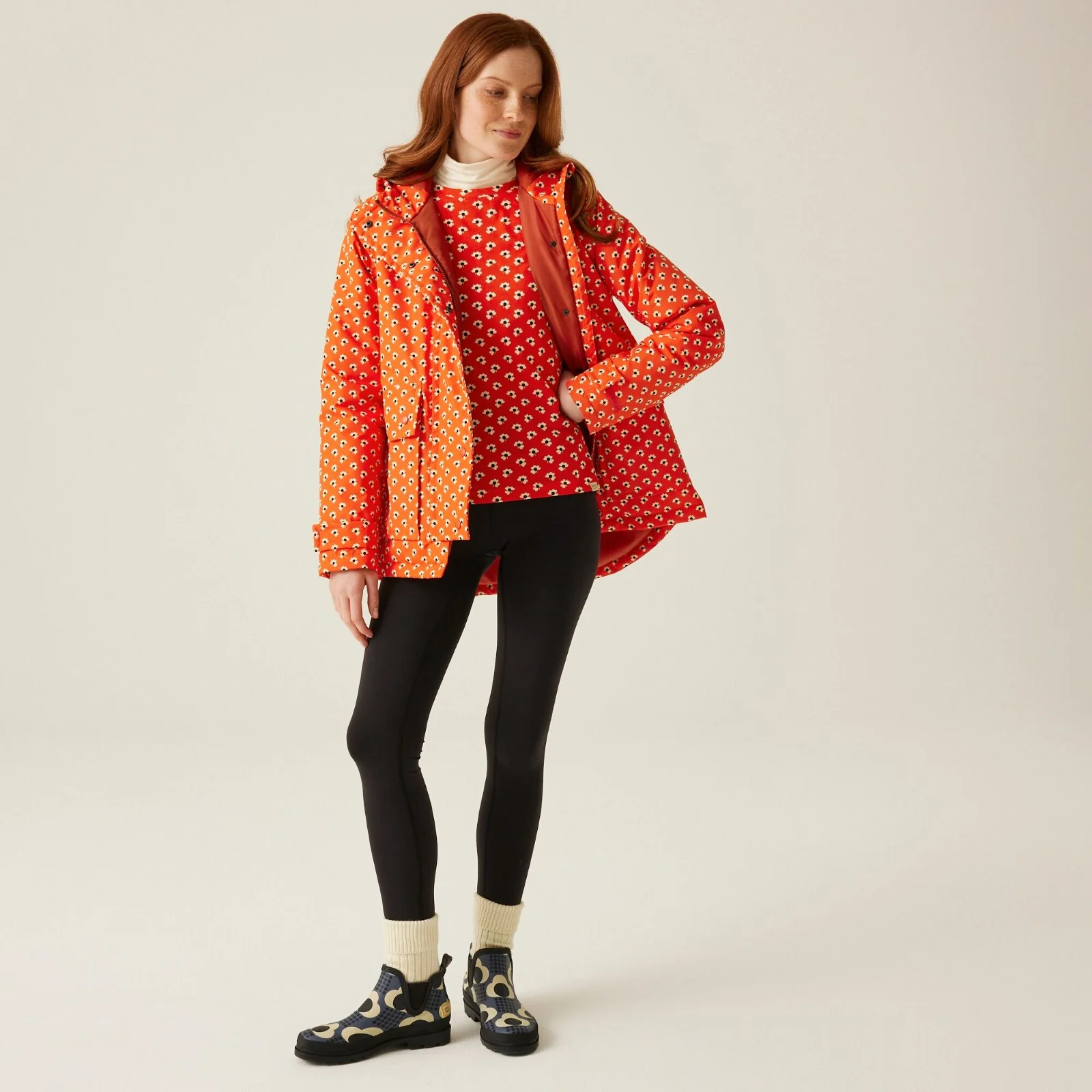 Regatta Womens Orla Kiely Mid Length Waterproof Hooded Winter Jacket - Image 10