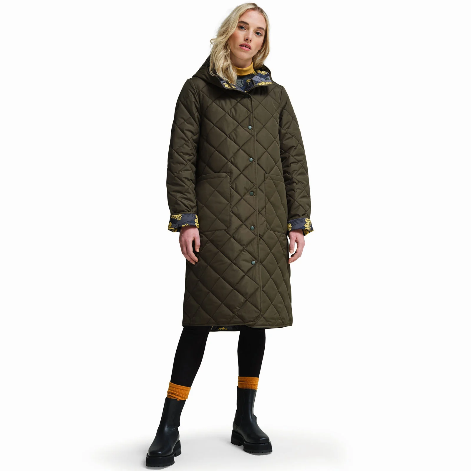 Regatta Womens Orla Kiely Quilted Midi Reversible 2-in-1 Jacket - Image 19