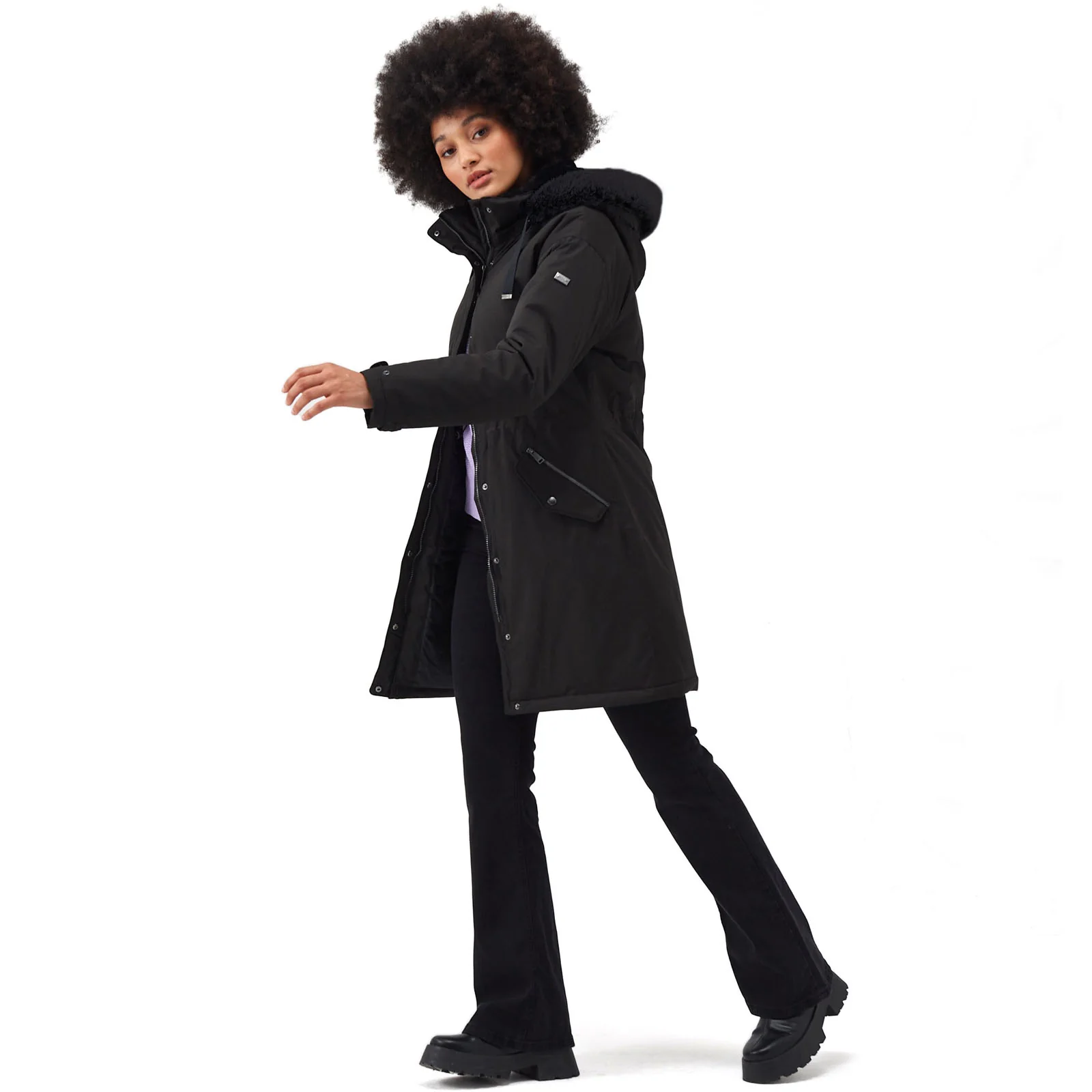 Regatta Womens Giovanna Fletcher Samaria Waterproof Jacket - Black - Image 3