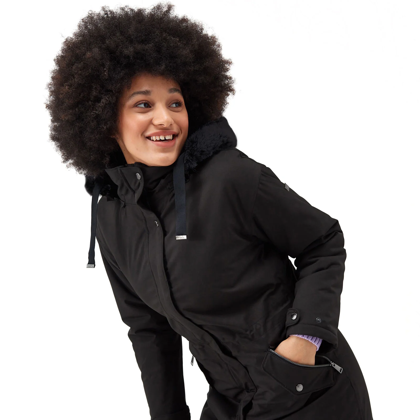 Regatta Womens Giovanna Fletcher Samaria Waterproof Jacket - Black - Image 6