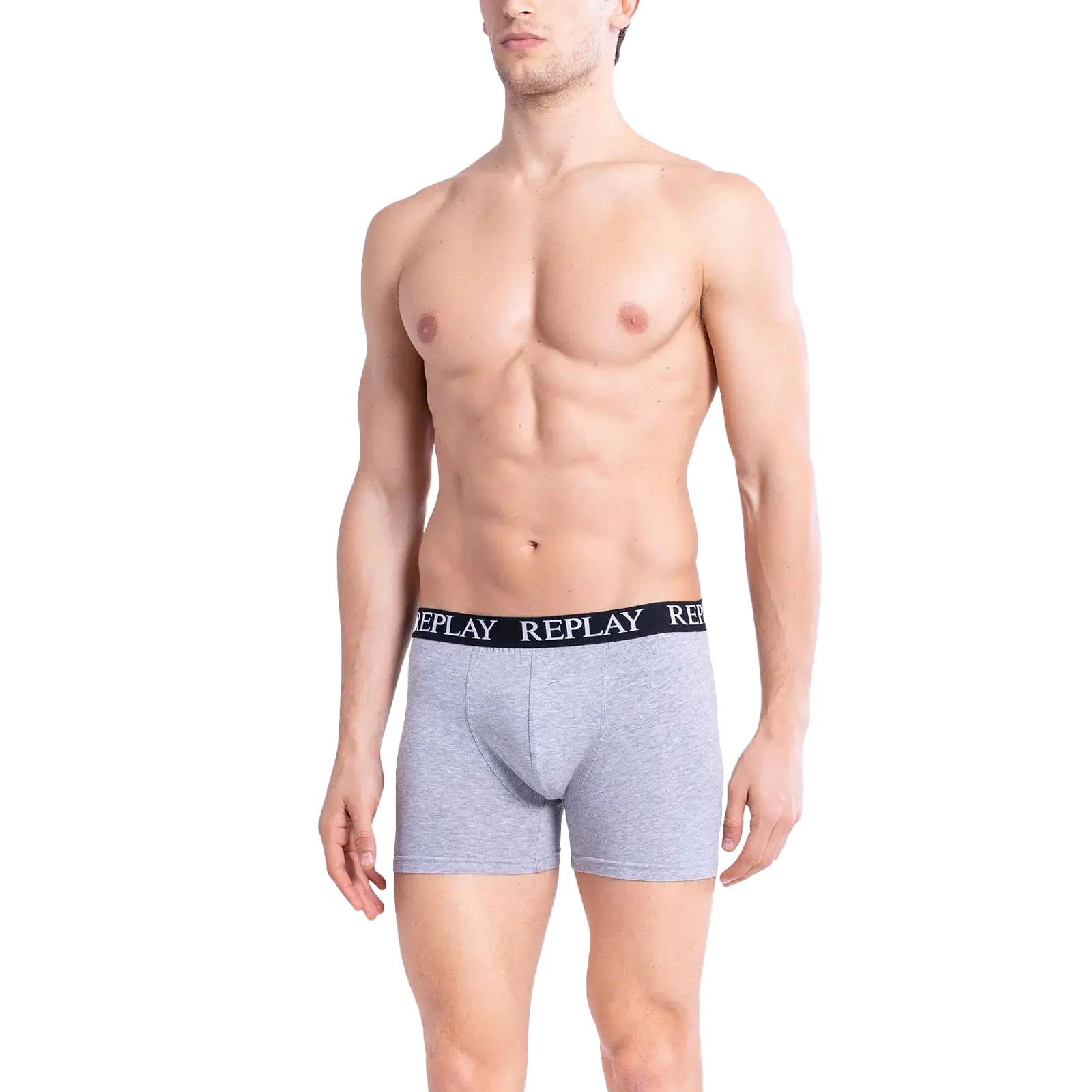 Replay Mens 3 Pack Elasticated Waist Boxer Shorts Black/Red - Image 3