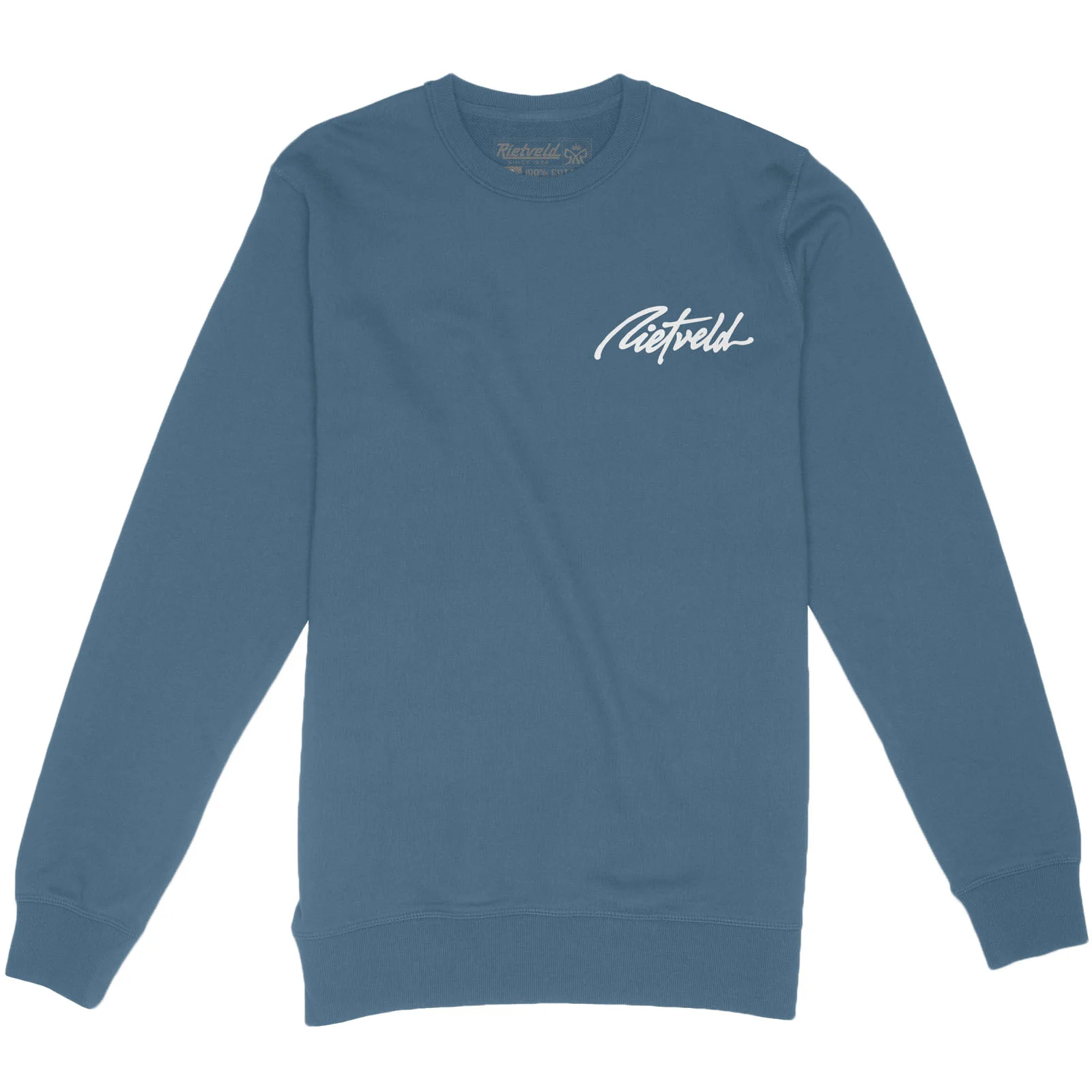 Rietveld Mens American Made Crew Neck Sweatshirt - Blue - Image 2