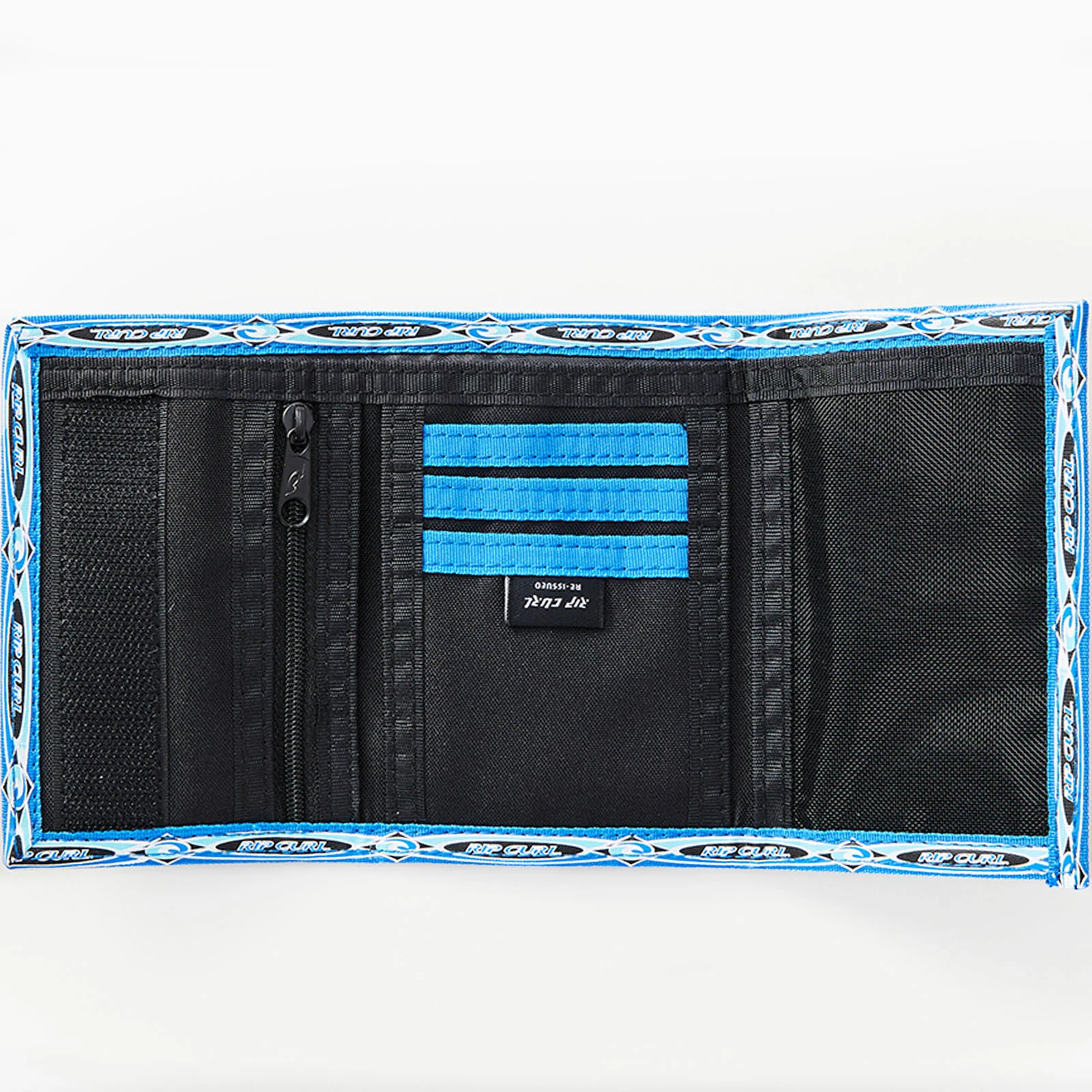 Rip Curl Crusher Tri Fold ID Wallet - Black/Blue - Image 3