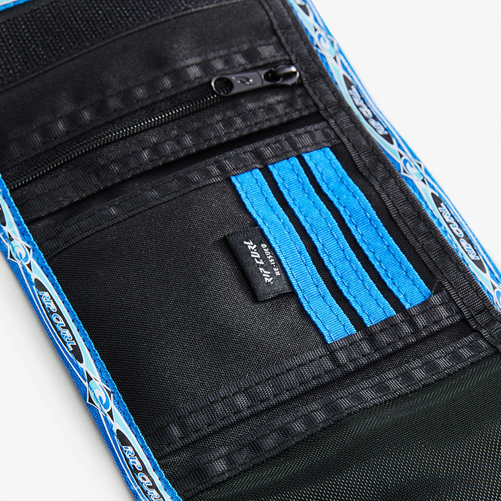 Rip Curl Crusher Tri Fold ID Wallet - Black/Blue - Image 4
