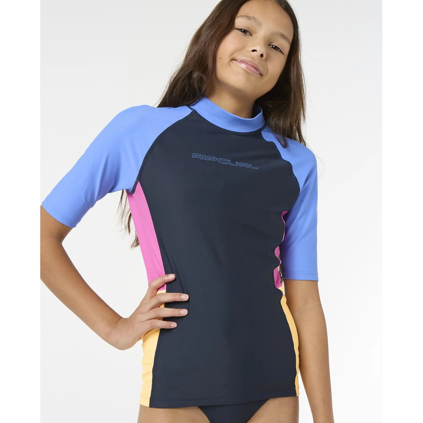 Rip Curl Kids Block Party Short Sleeve Rash Vest - Image 4