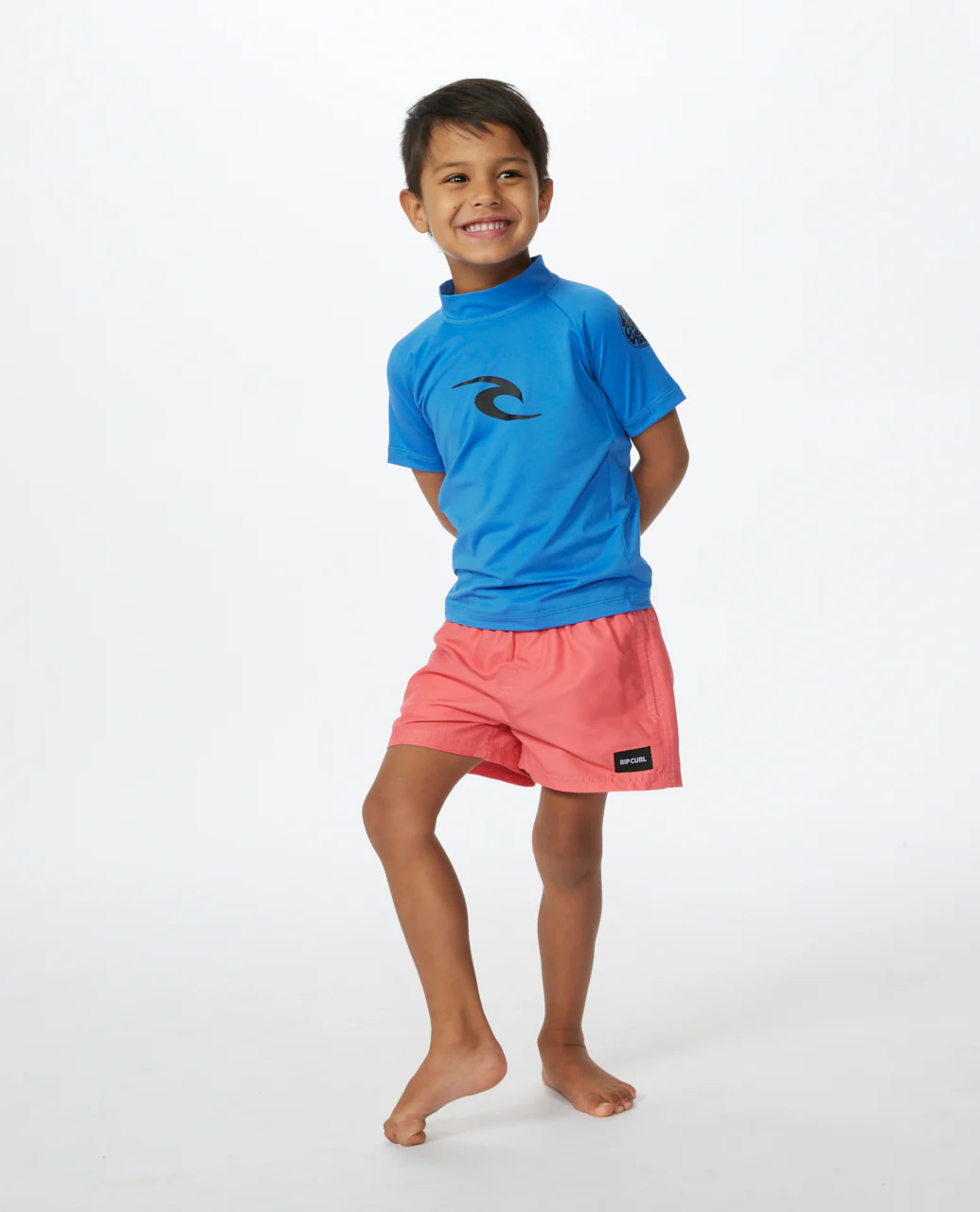 Rip Curl Kids Brand Wave Short Sleeve Rash Vest - Image 4