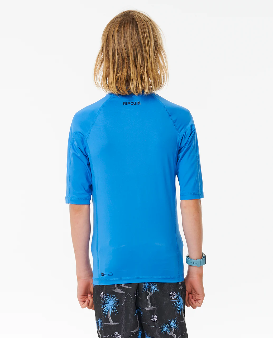 Rip Curl Kids Brand Wave UPF 50 Short Sleeve Rash Vest - Image 12