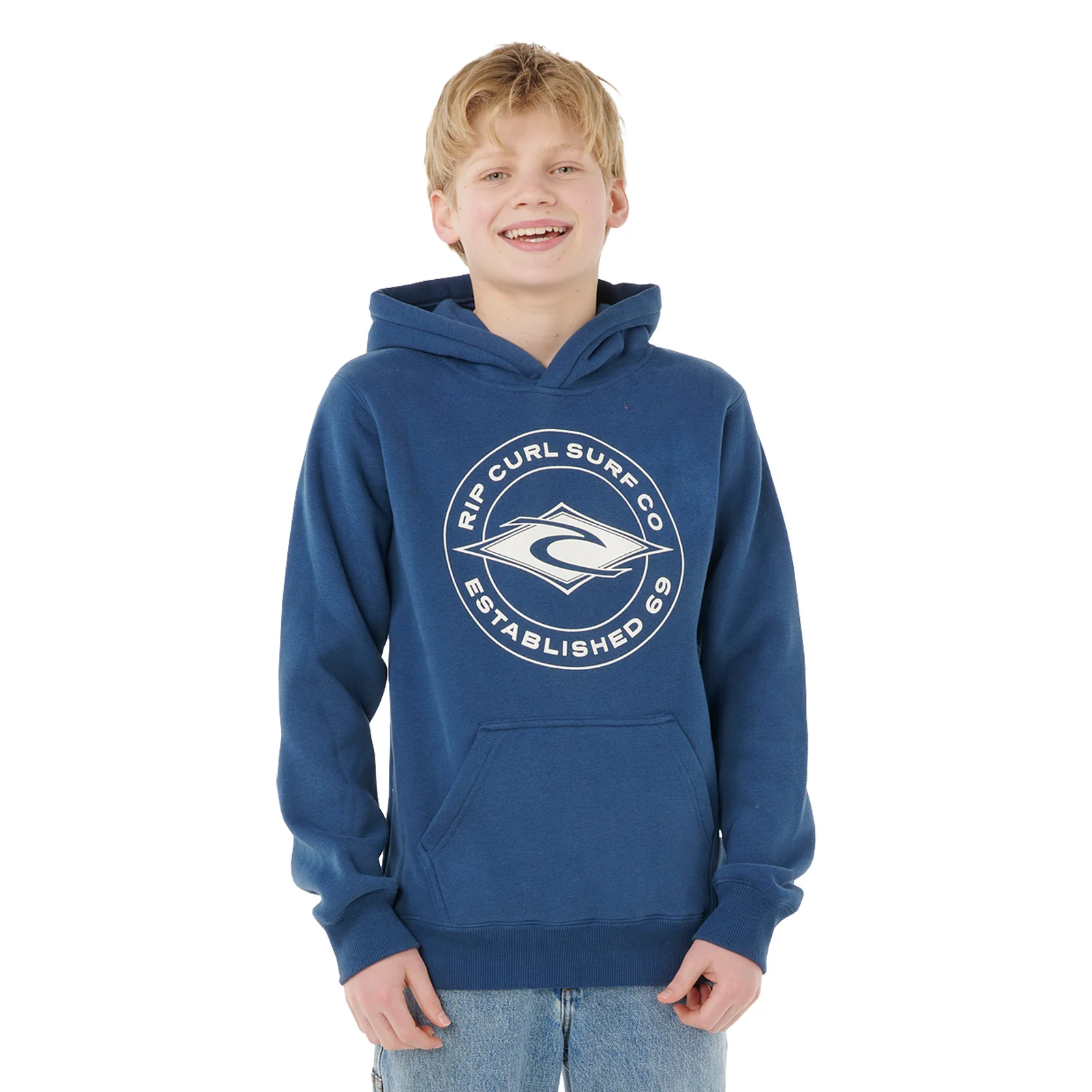 Rip Curl Kids Stapler Front Print Graphic Logo Hoodie - Image 2