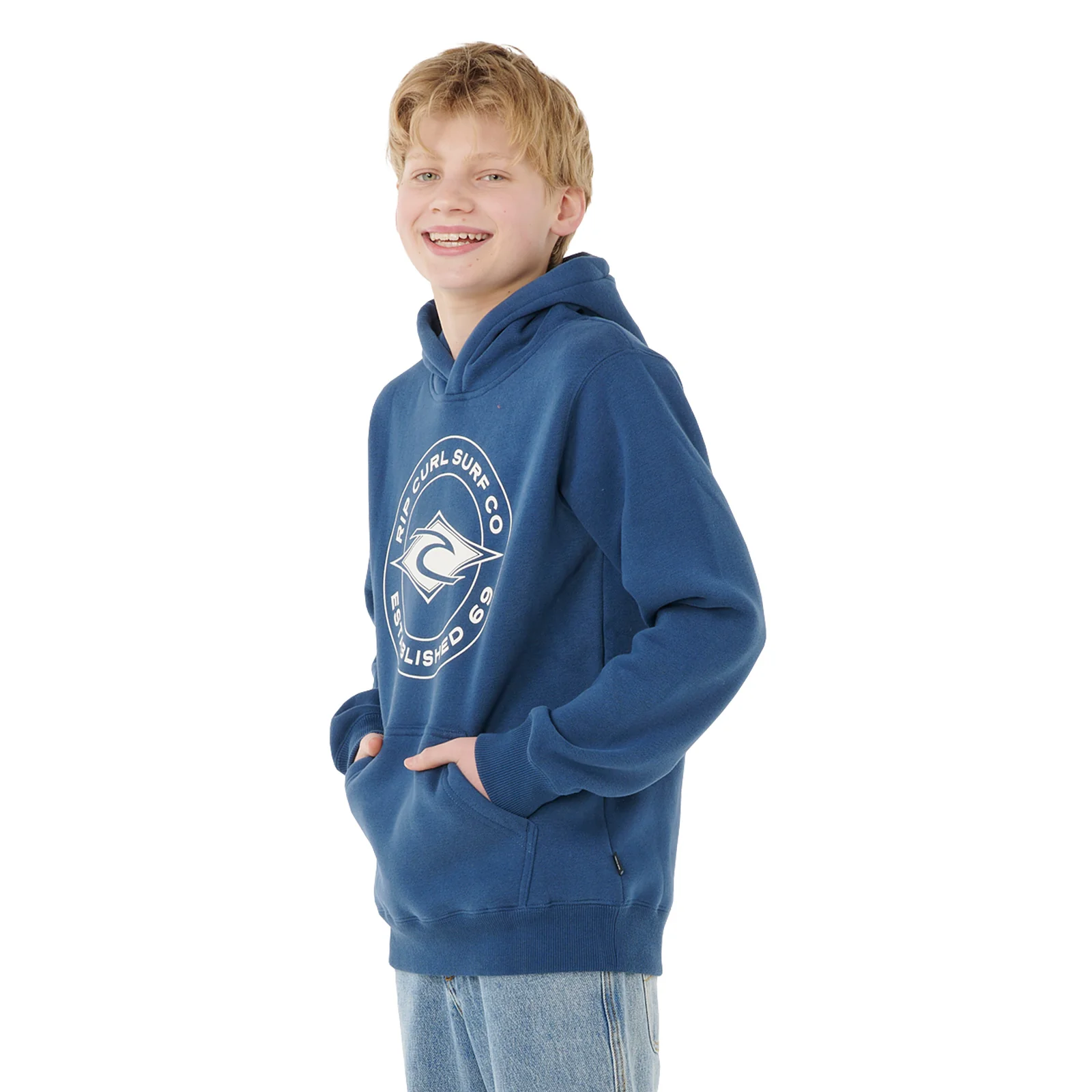 Rip Curl Kids Stapler Front Print Graphic Logo Hoodie - Image 6