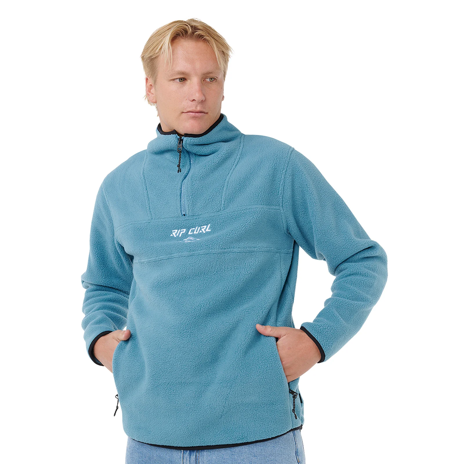 Rip Curl Mens Bells Logo Polar Half Zip Fleece - Image 11