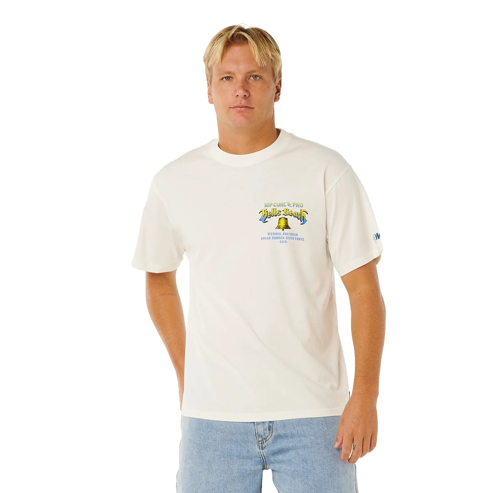 Rip Curl Mens Bells Pro 26 Logo Graphic Short Sleeve T-Shirt - Image 3