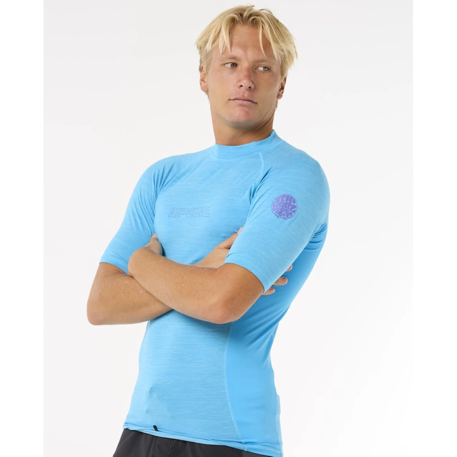Rip Curl Mens Dawn Patrol UPF 50 Perf Short Sleeve Rash Vest - Image 30