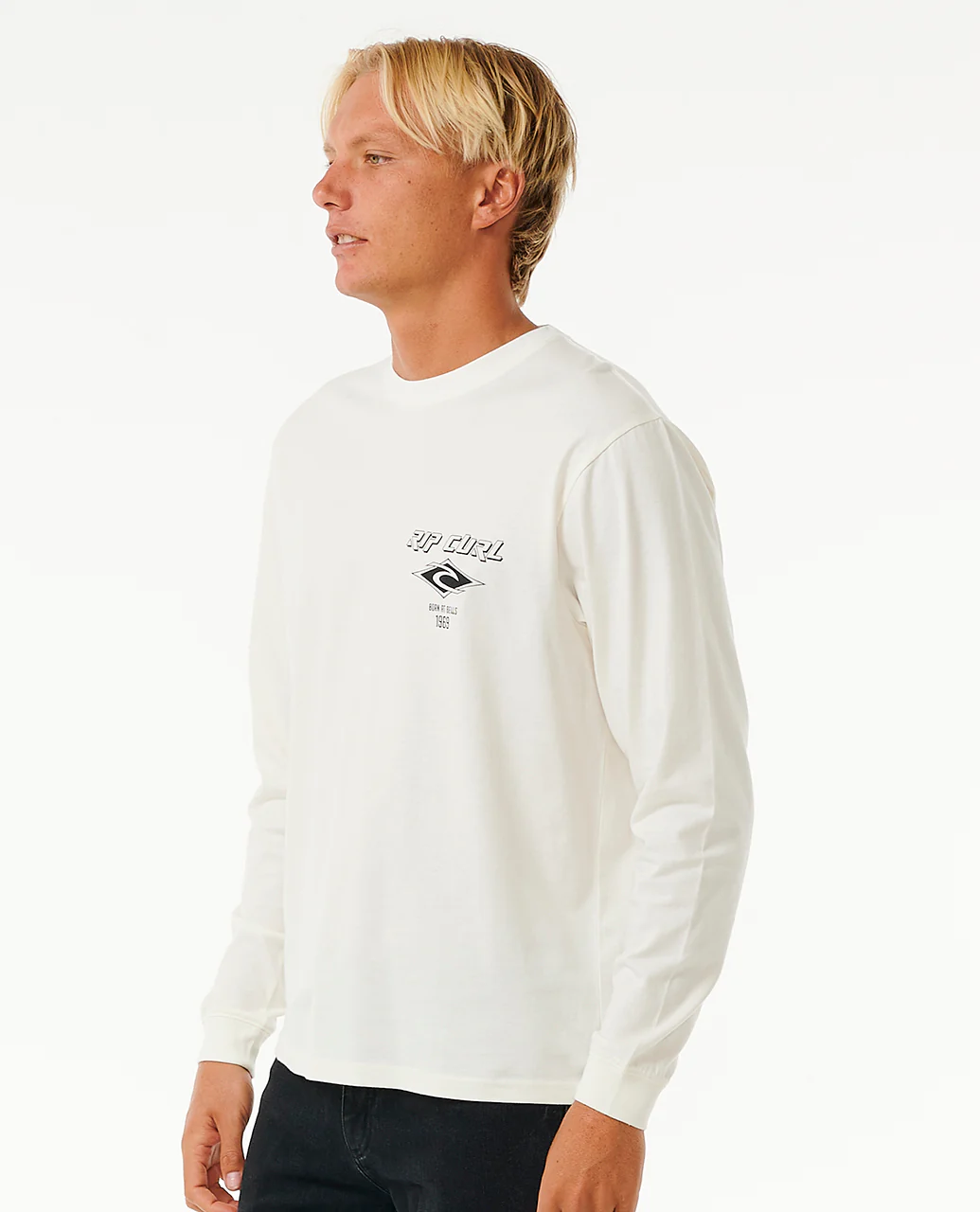 Rip Curl Mens Fade Out Icon Long Sleeve T-Shirt - Image 7